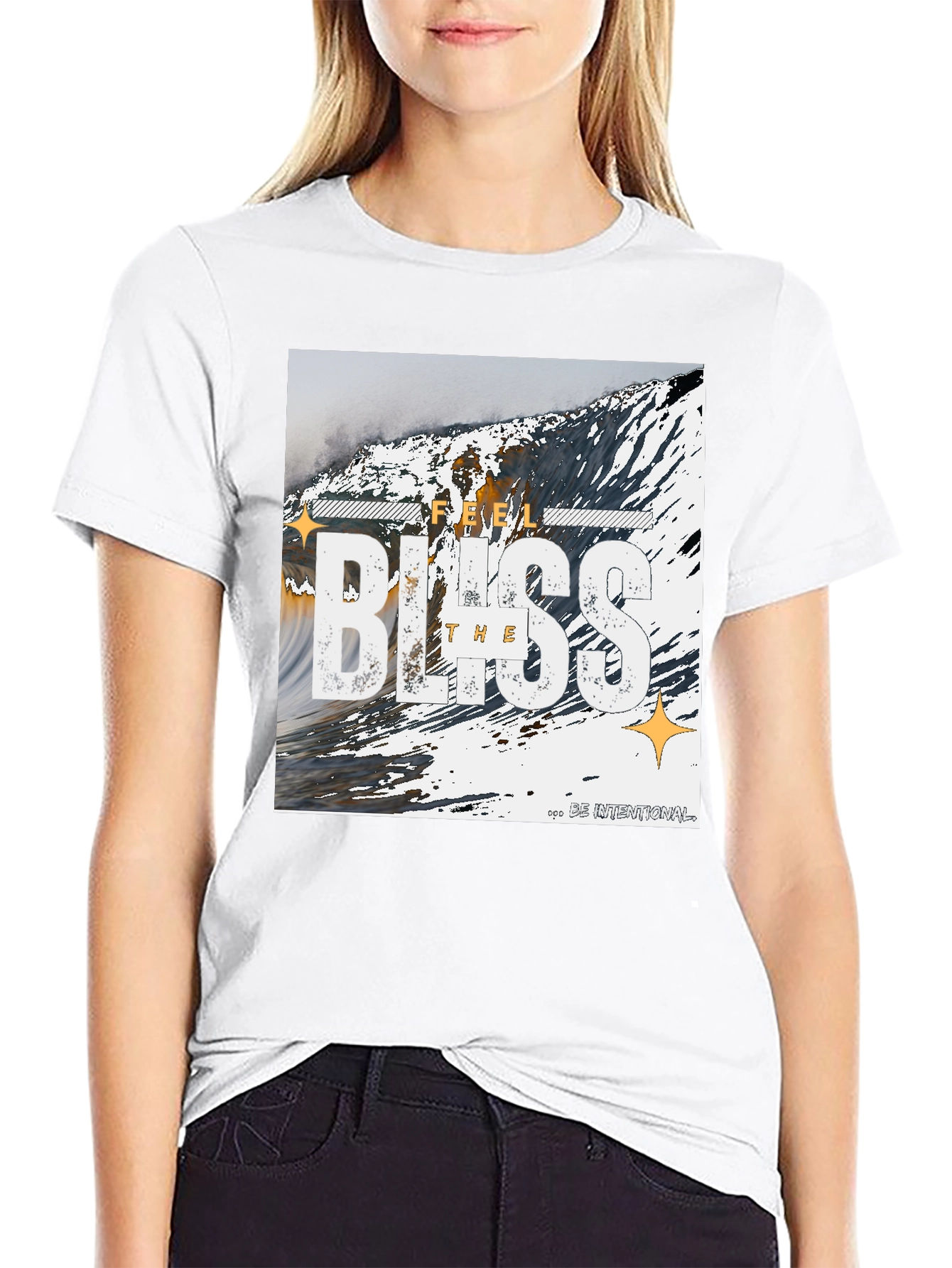 Feel the Bliss Graphic Print T-Shirt