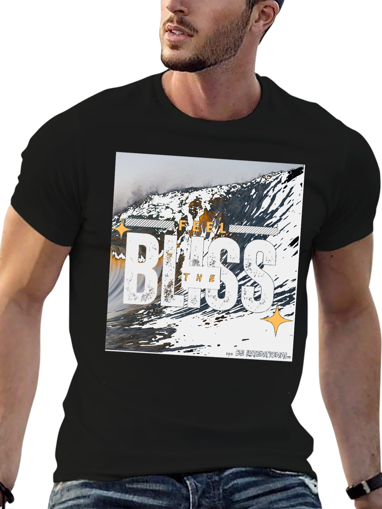 Feel the Bliss Graphic Print T-Shirt