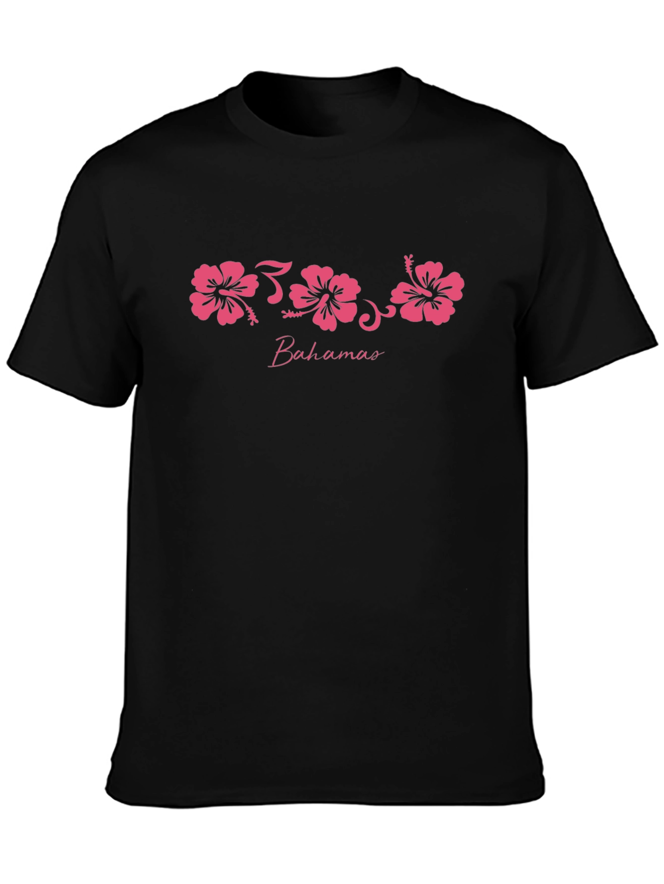 Bahamas Hibiscus Graphic T-Shirt - Tropical Island Style