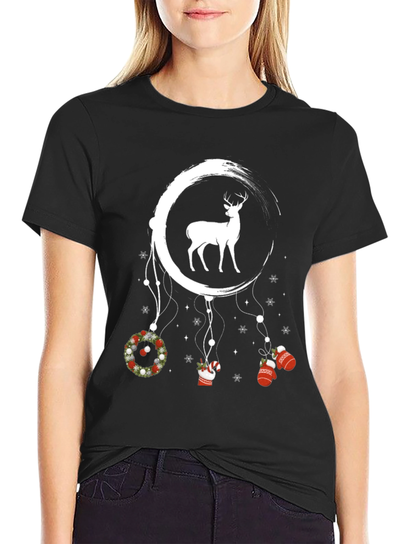 Festive Deer Dreamcatcher T-Shirt