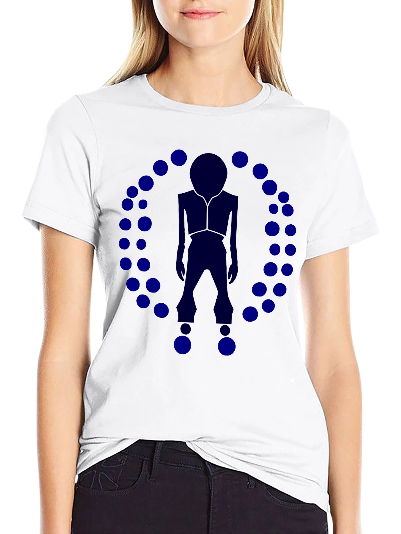 Abstract Circle Man Graphic T-Shirt - Black