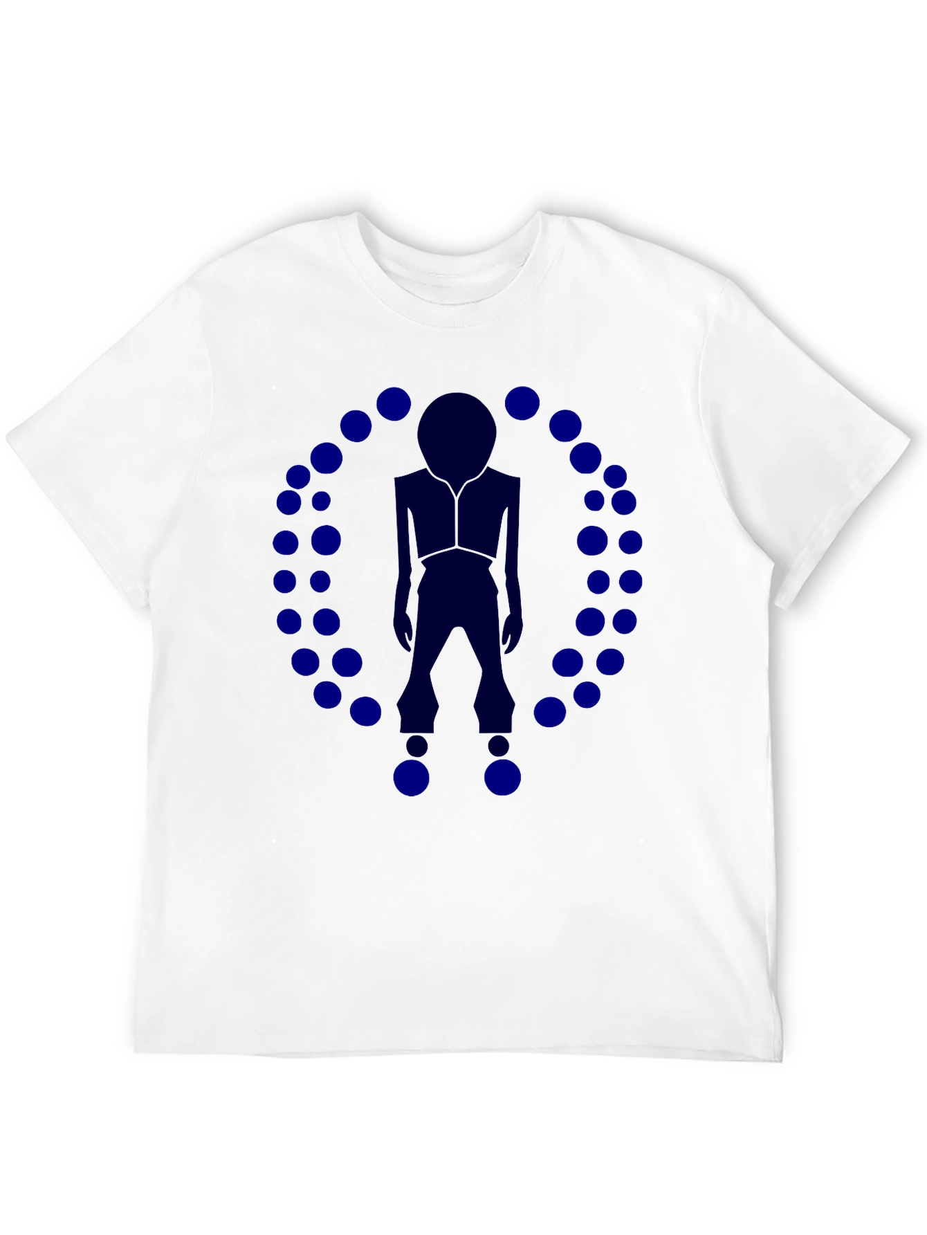 Abstract Circle Man Graphic T-Shirt - Black