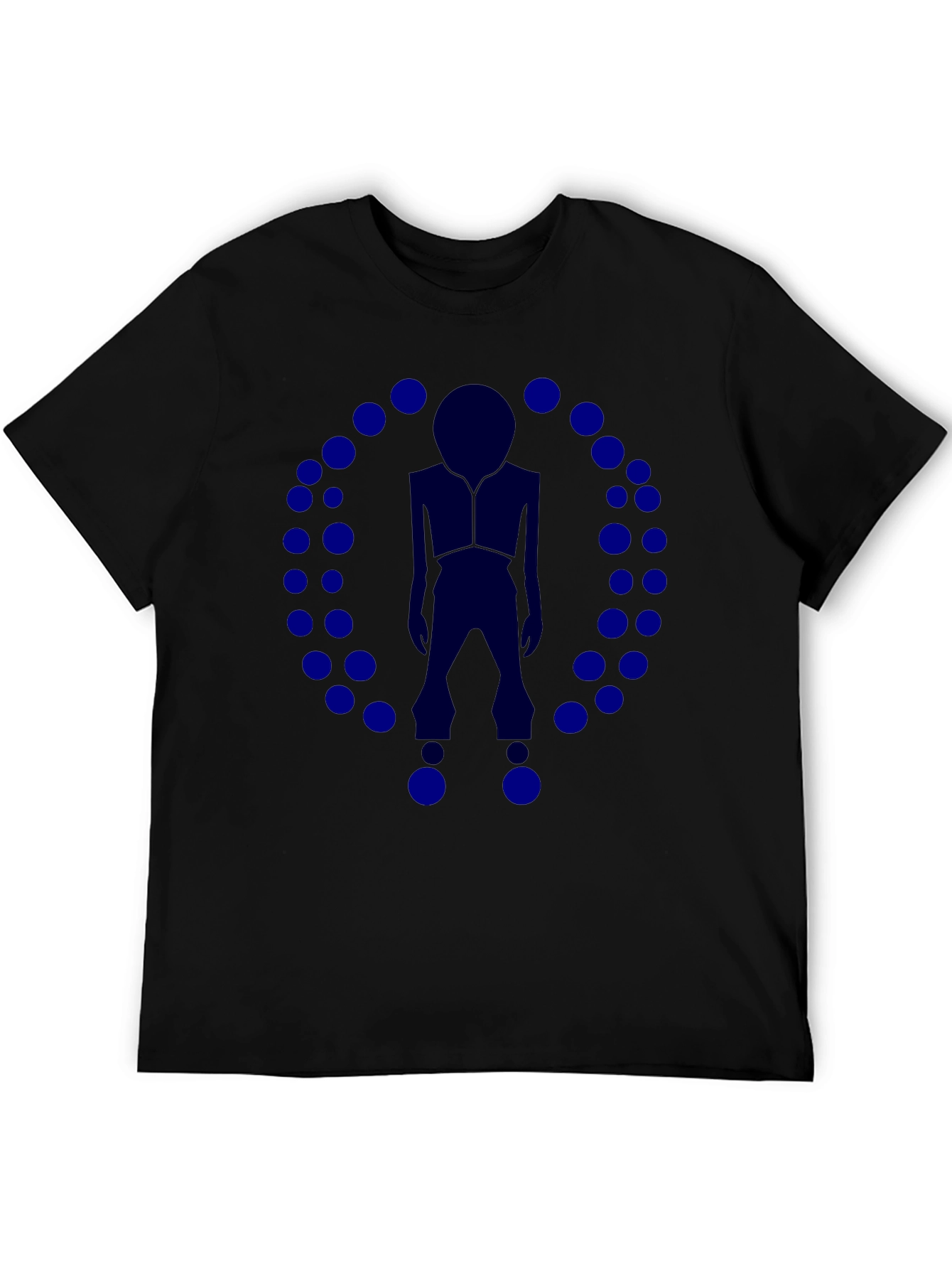 Abstract Circle Man Graphic T-Shirt - Black