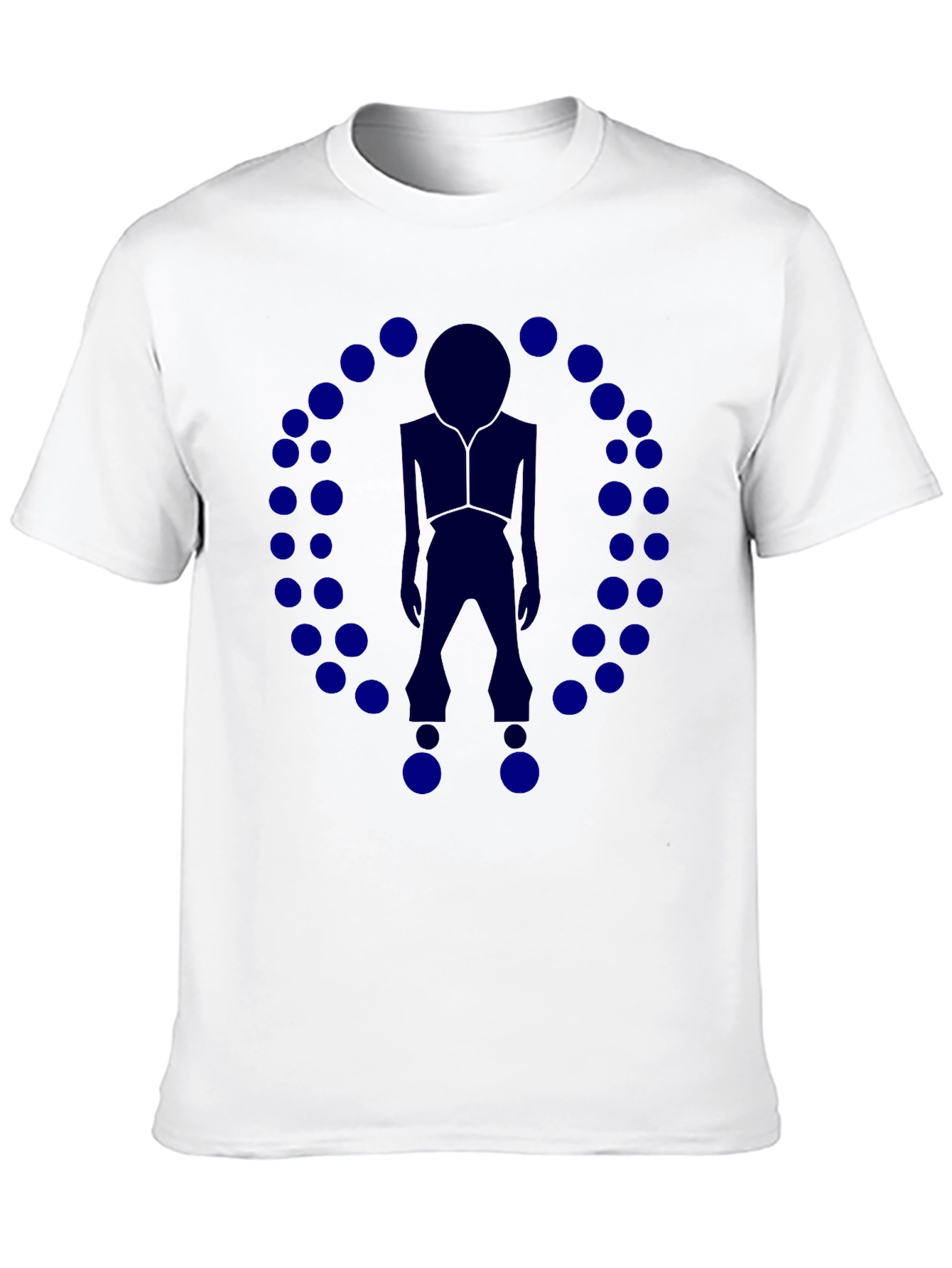 Abstract Circle Man Graphic T-Shirt - Black