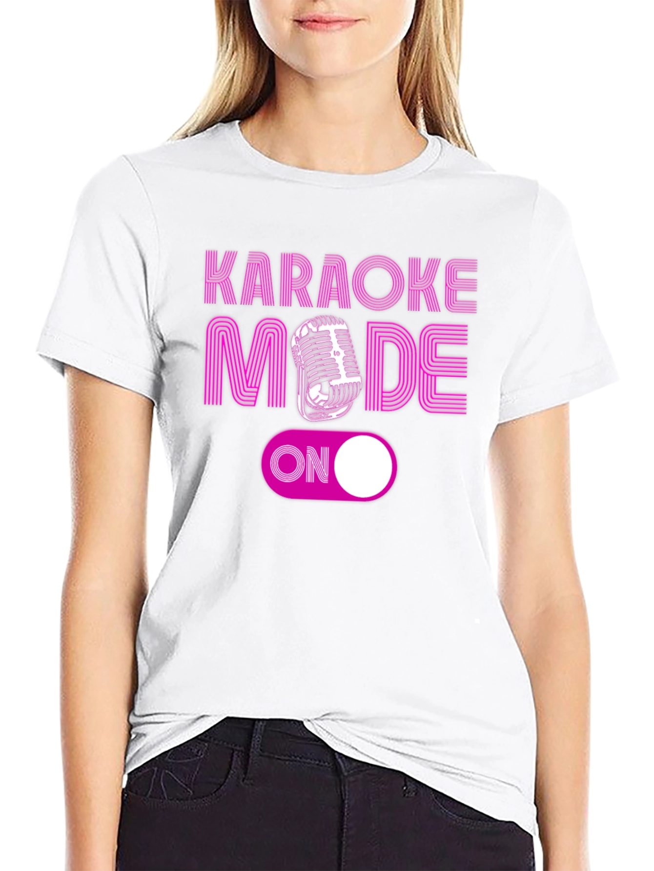 Karaoke Mode On T-Shirt - Fun Party Tee