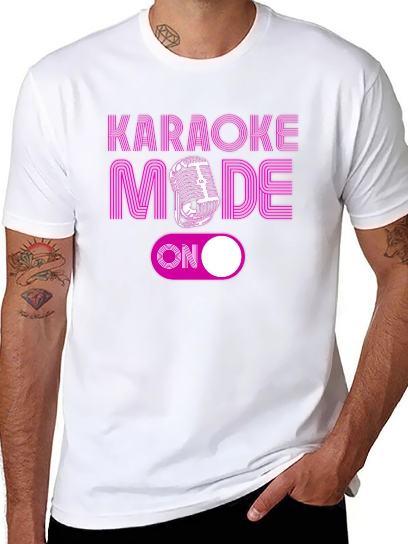 Karaoke Mode On T-Shirt - Fun Party Tee