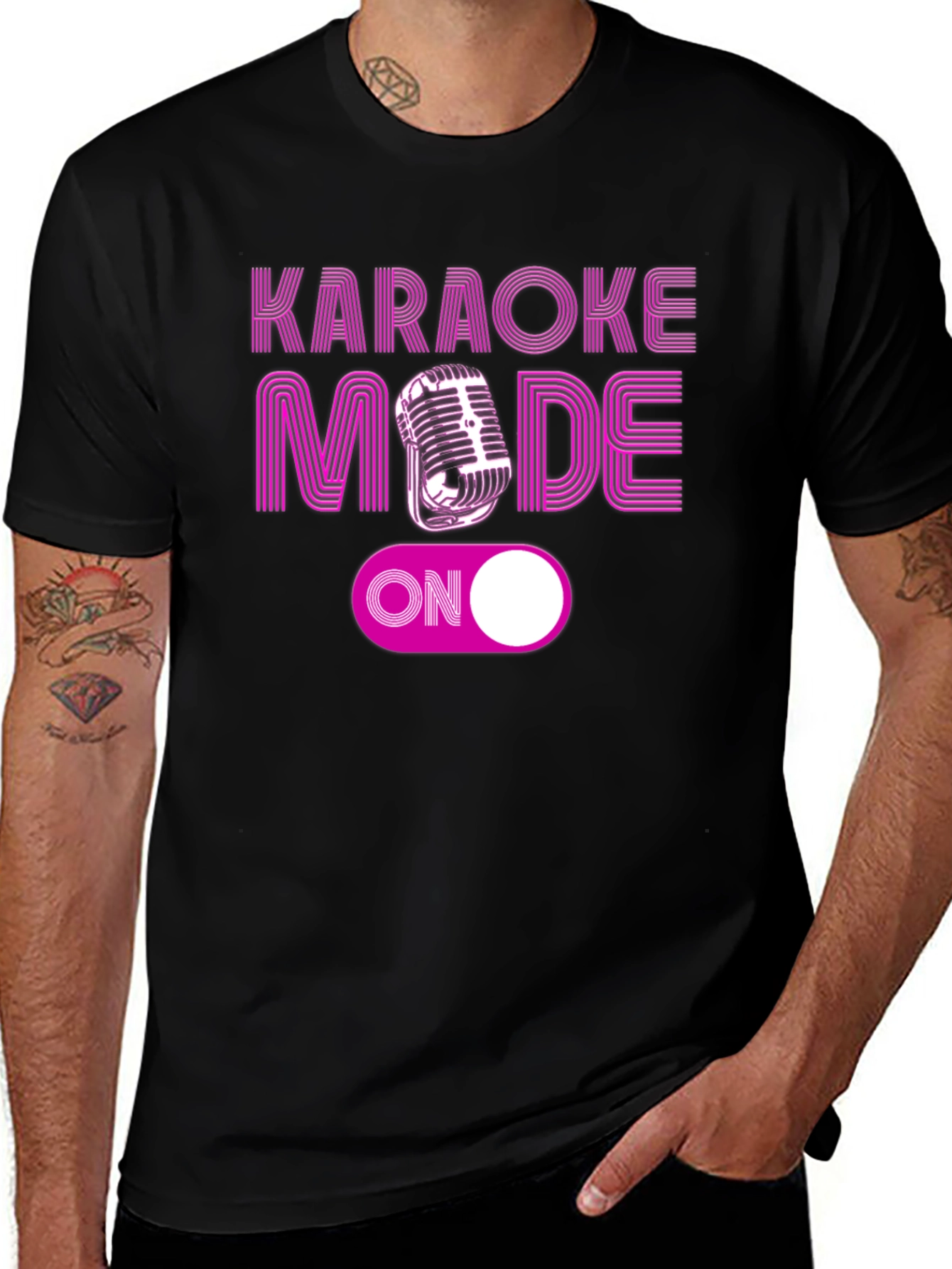 Karaoke Mode On T-Shirt - Fun Party Tee