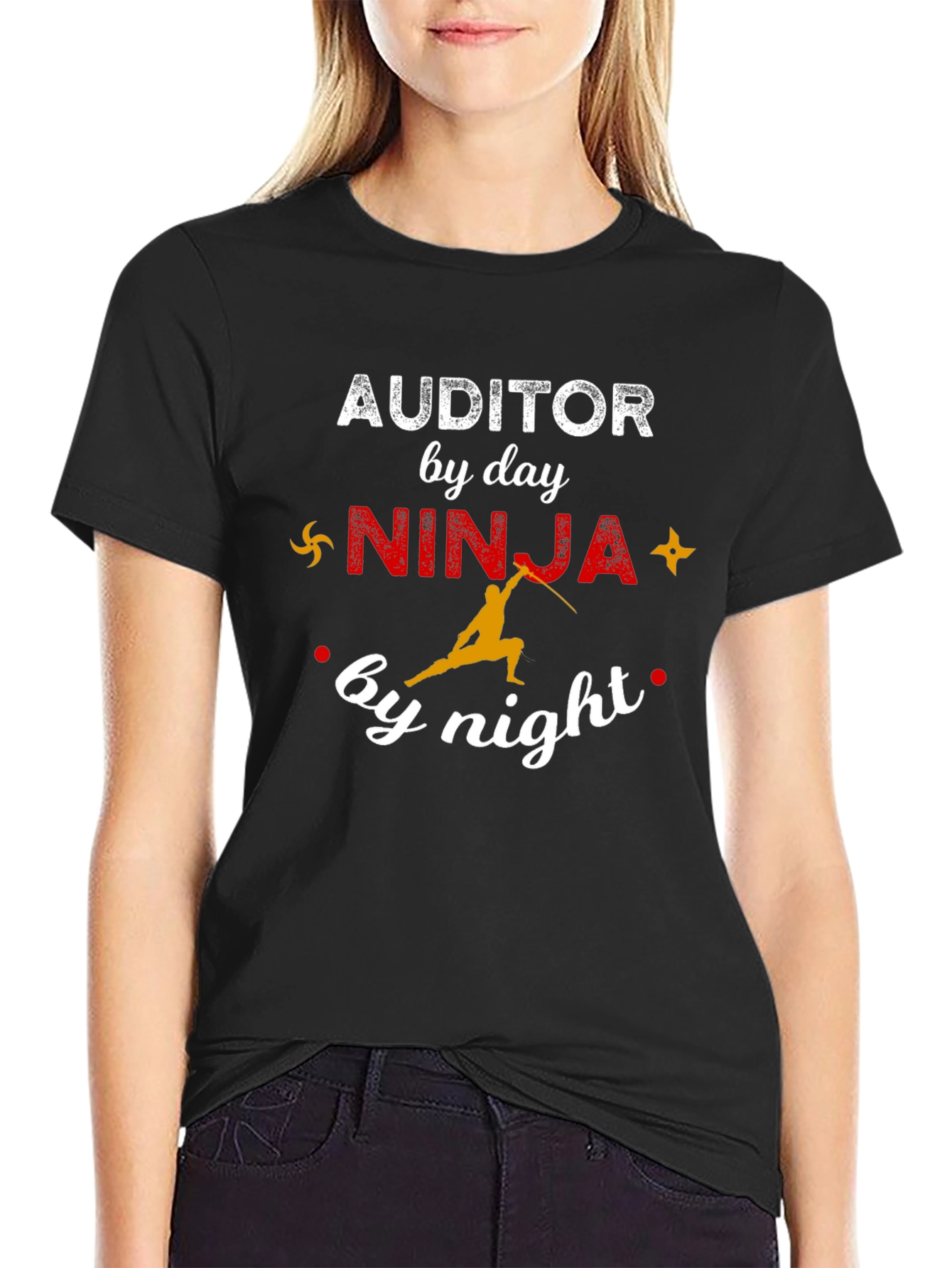 Auditor by Day Ninja by Night Funny T-Shirt