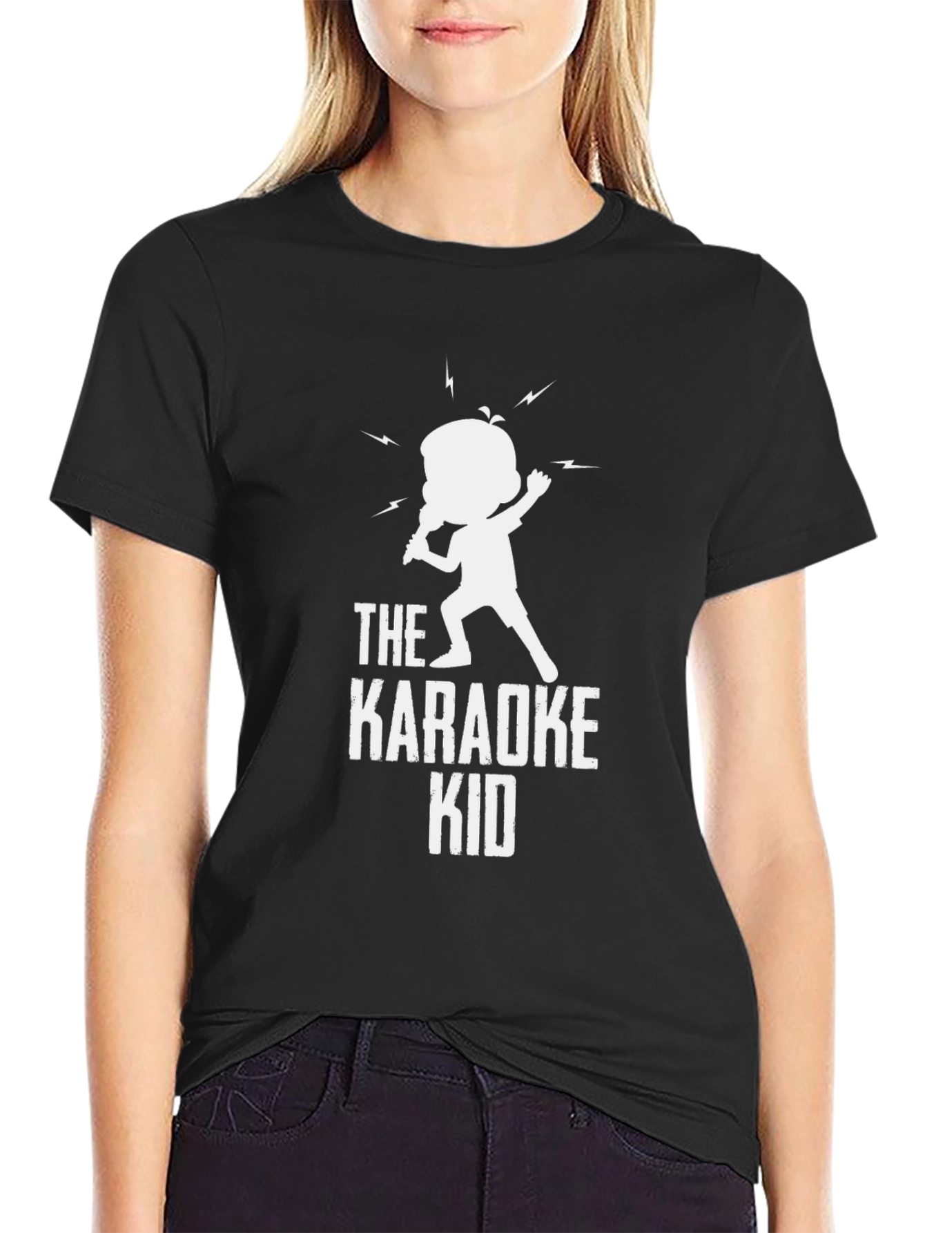 The Karaoke Kid T-Shirt - Black Novelty Tee