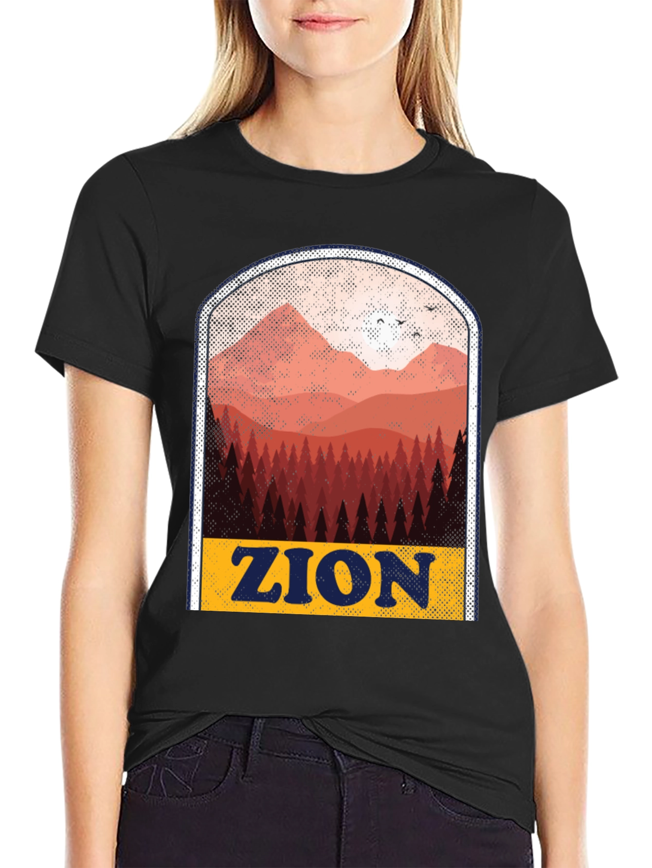 Zion National Park T-Shirt - Retro Mountain Design