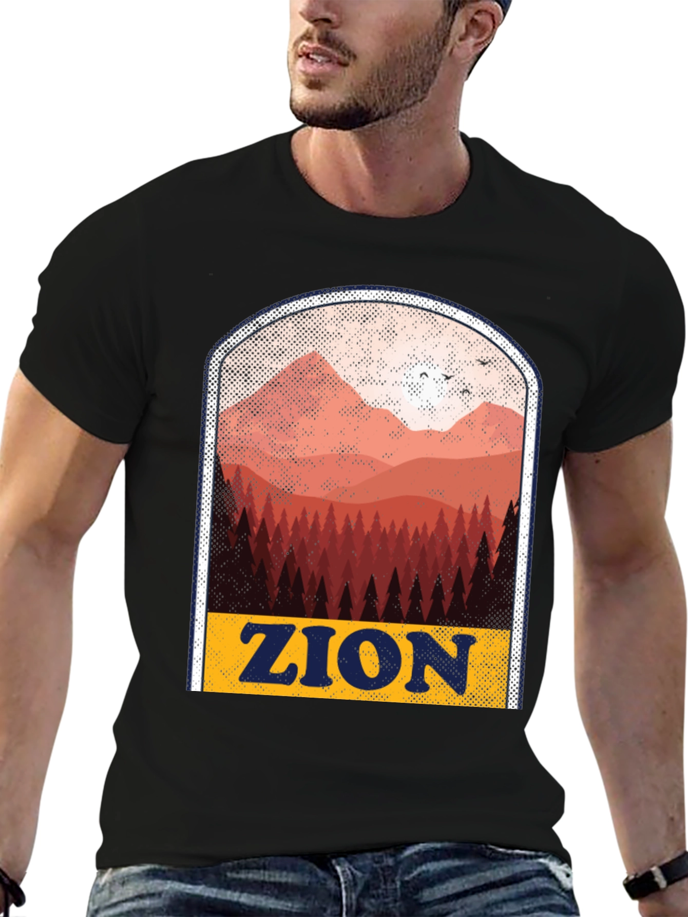 Zion National Park T-Shirt - Retro Mountain Design