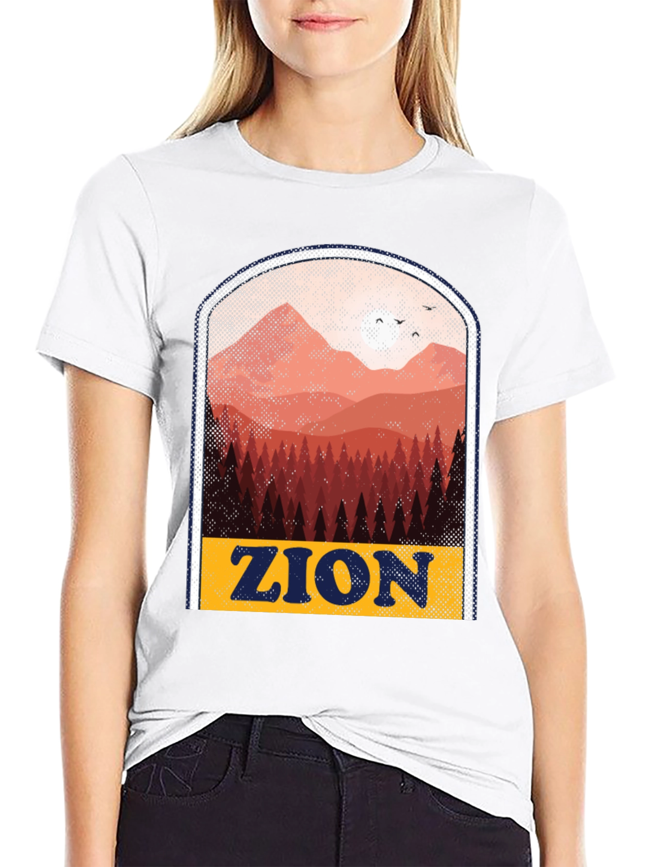 Zion National Park T-Shirt - Retro Mountain Design