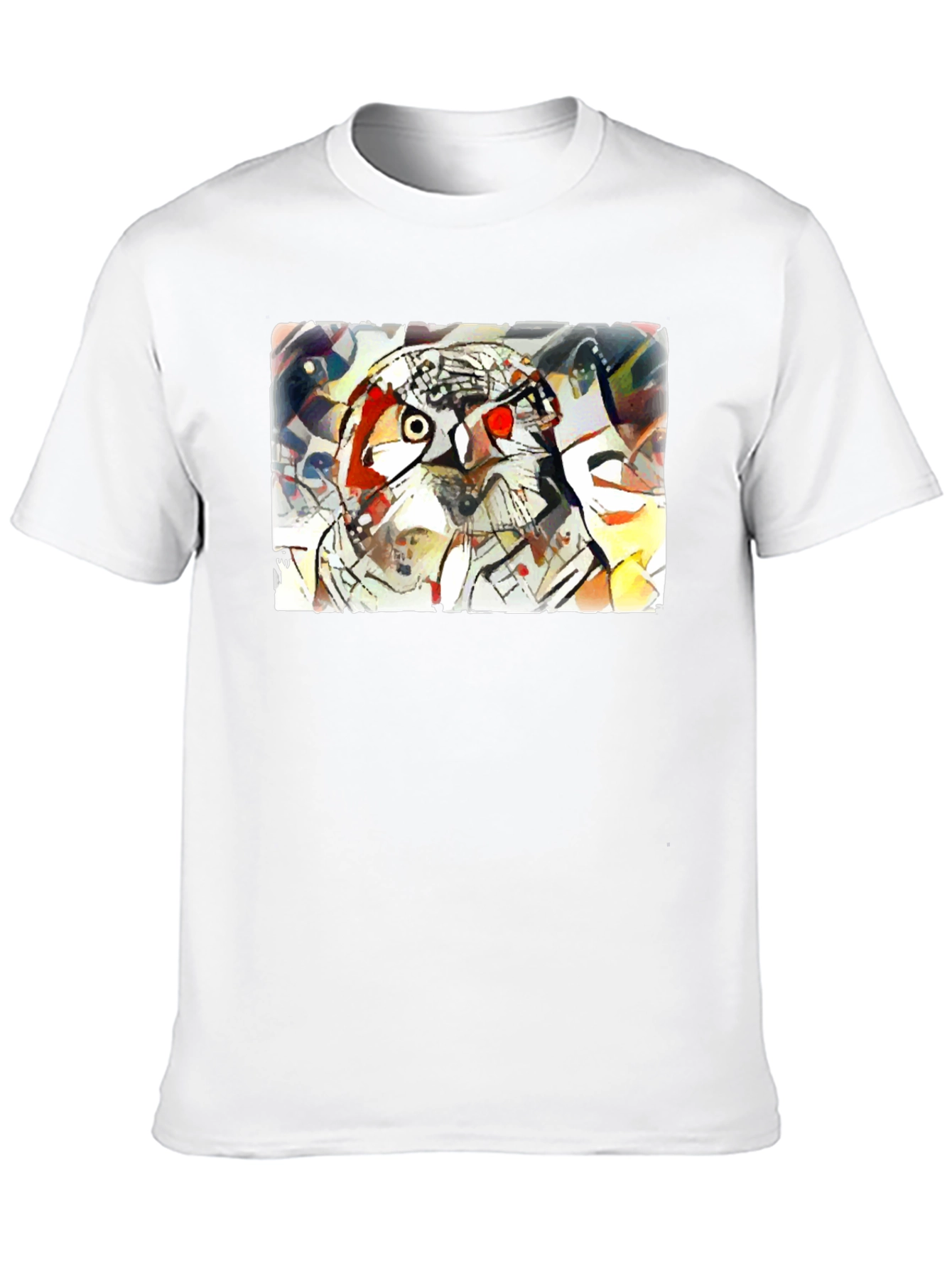 Abstract Owl Graphic Tee - Black