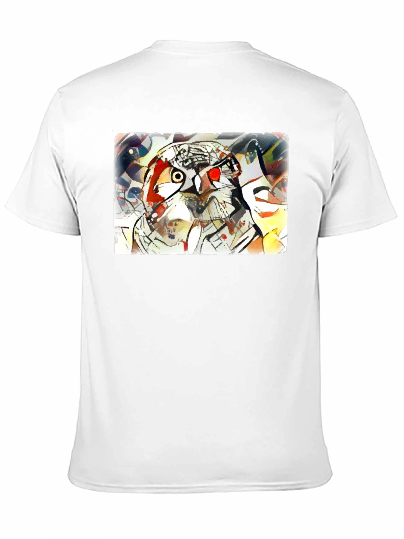 Abstract Owl Graphic Tee - Black