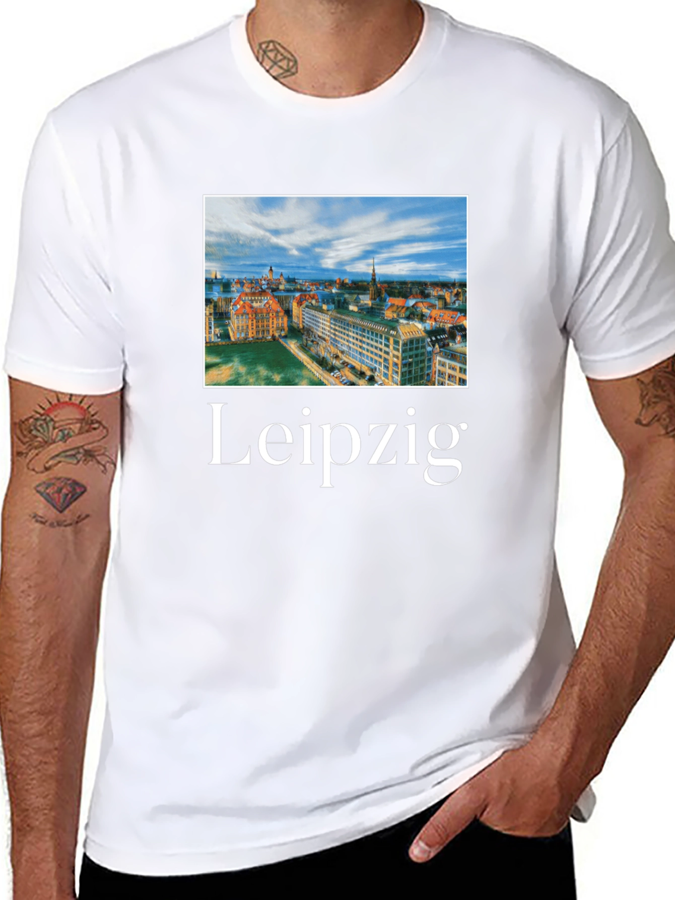 Leipzig Cityscape Graphic T-Shirt