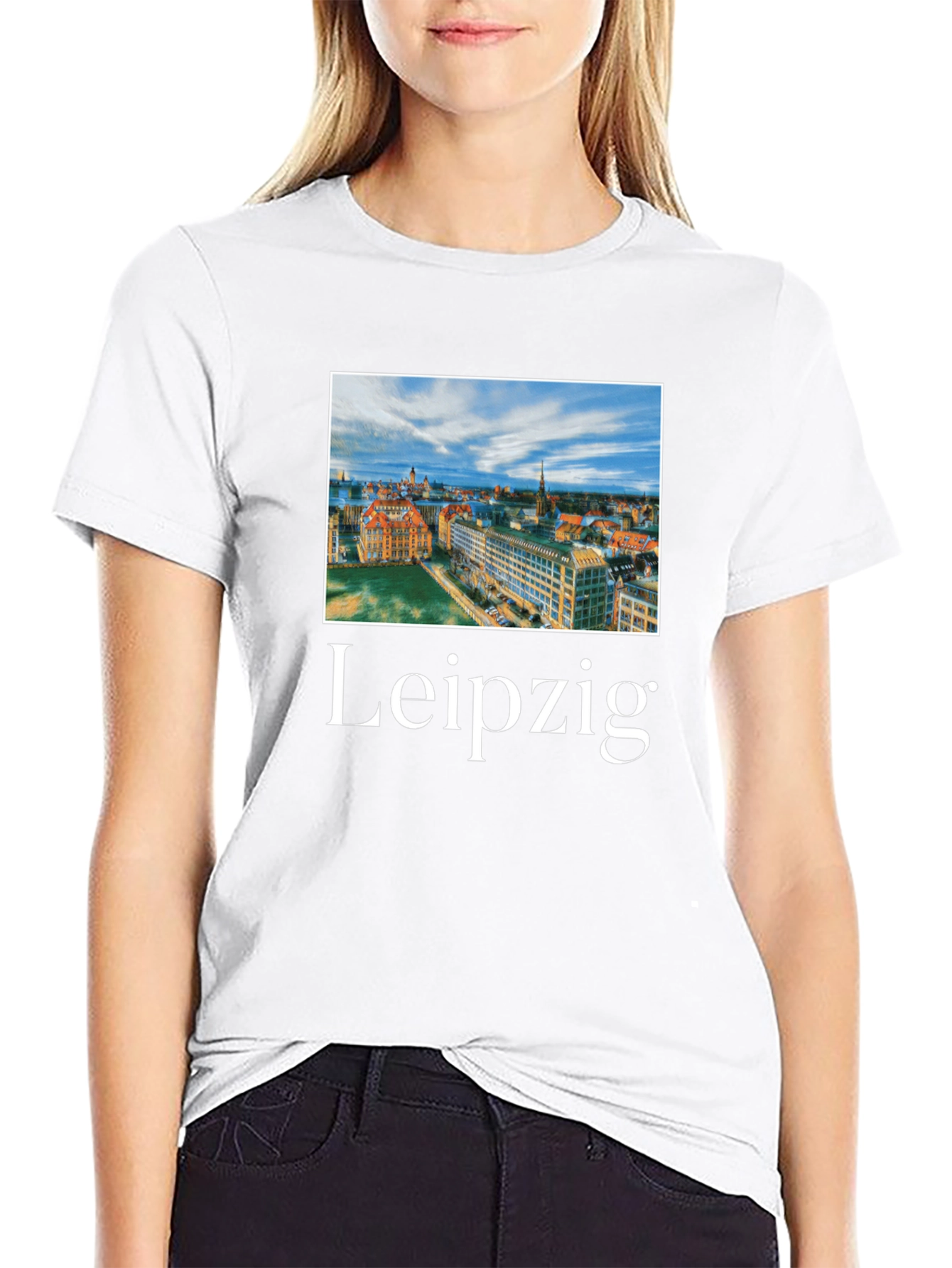 Leipzig Cityscape Graphic T-Shirt