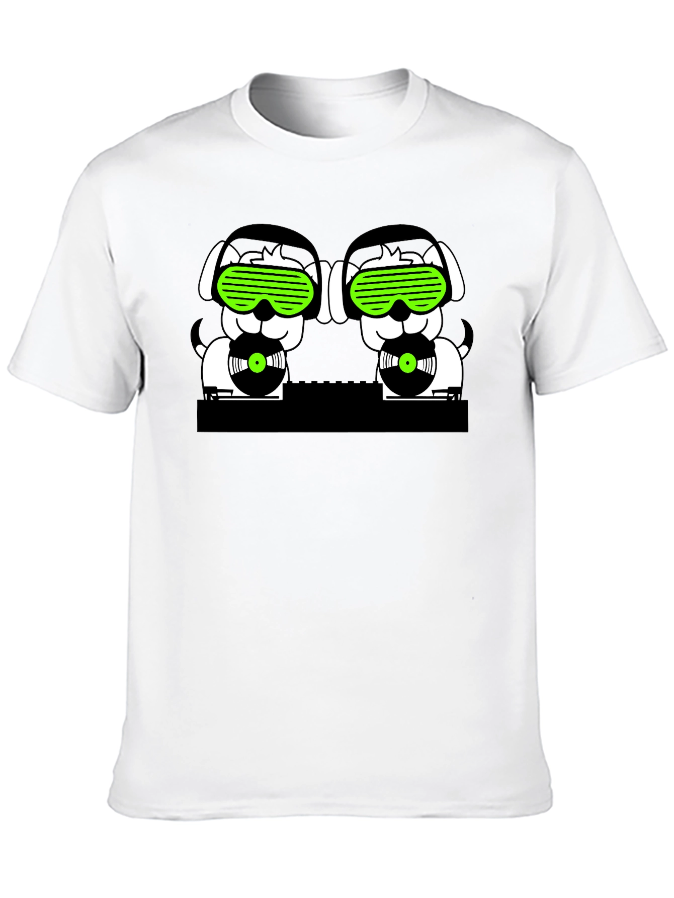 DJ Dogs Black T-Shirt - Funky Music Lover Tee