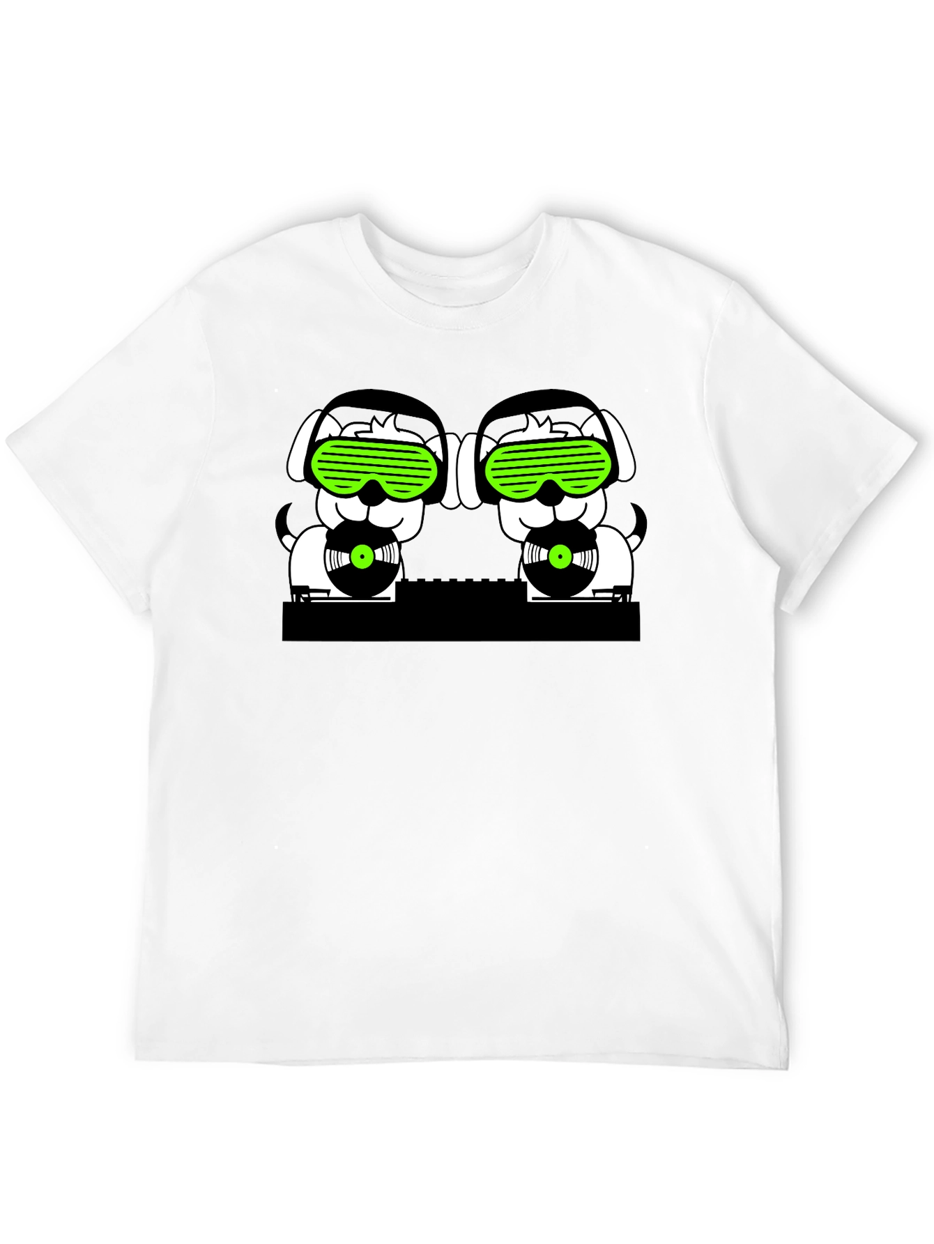 DJ Dogs Black T-Shirt - Funky Music Lover Tee