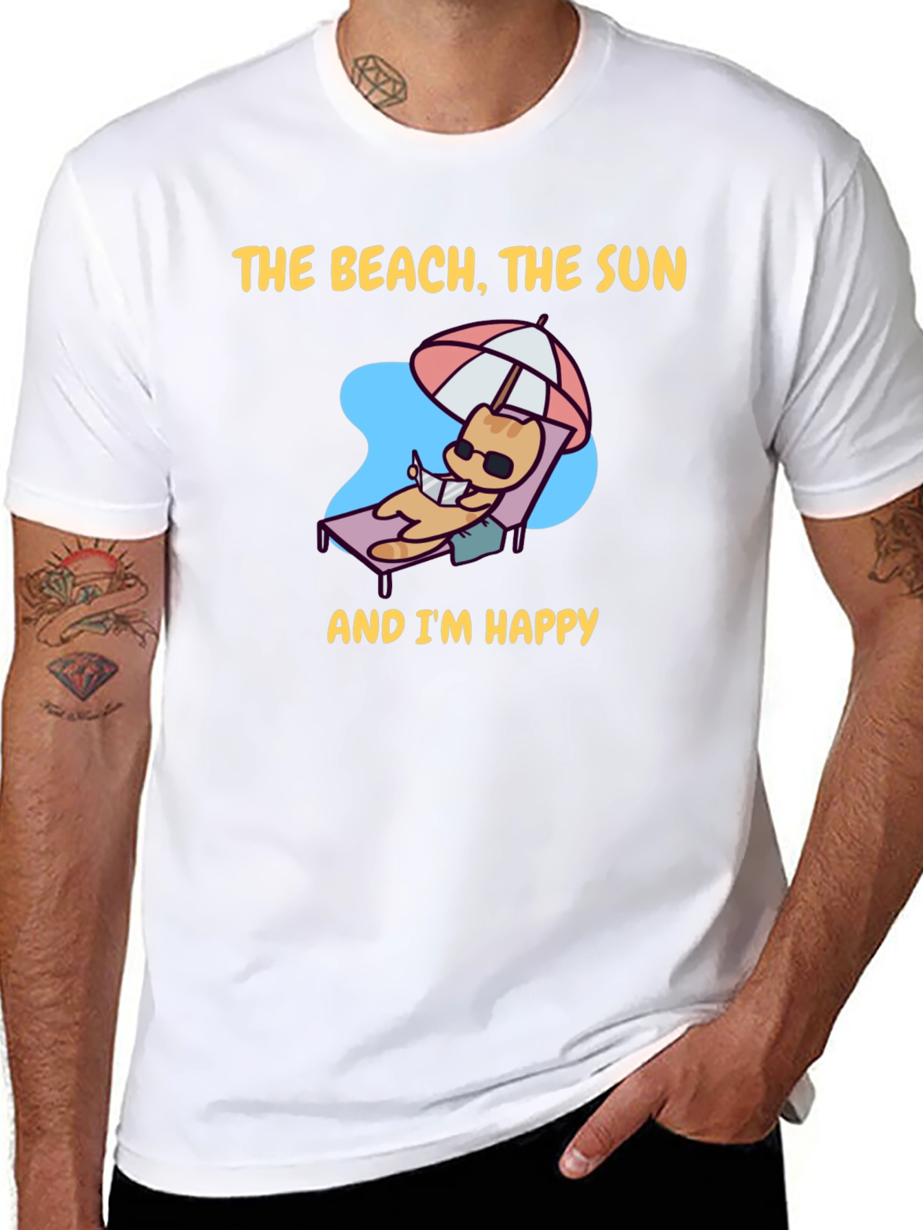 Beach Cat T-Shirt - Vacation Vibes