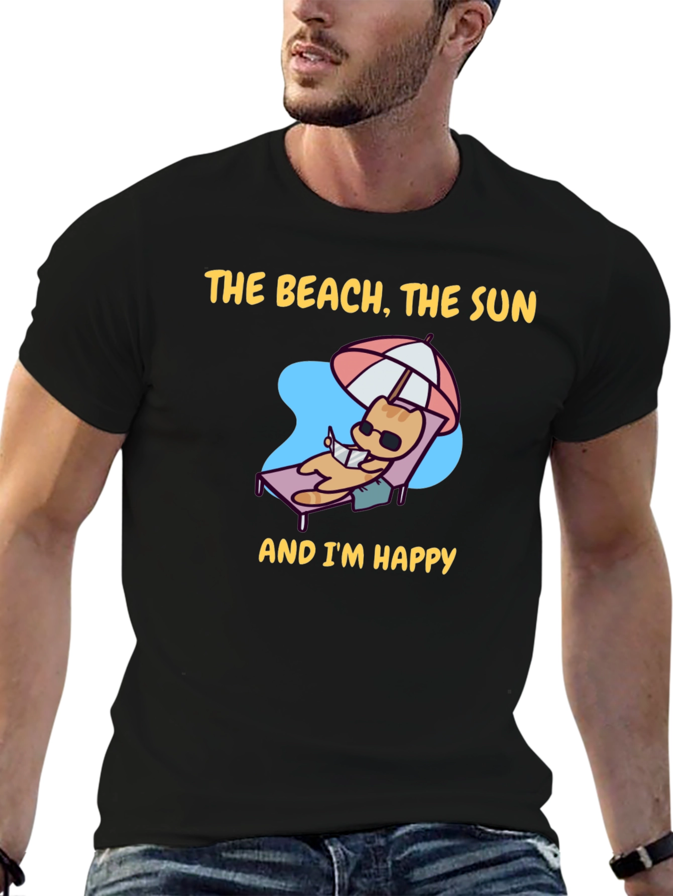 Beach Cat T-Shirt - Vacation Vibes