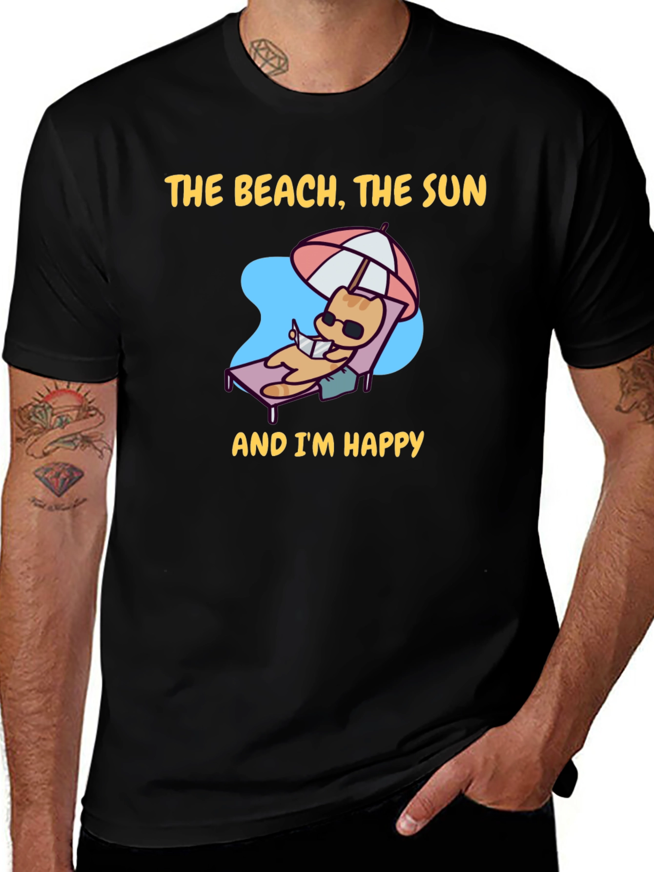 Beach Cat T-Shirt - Vacation Vibes