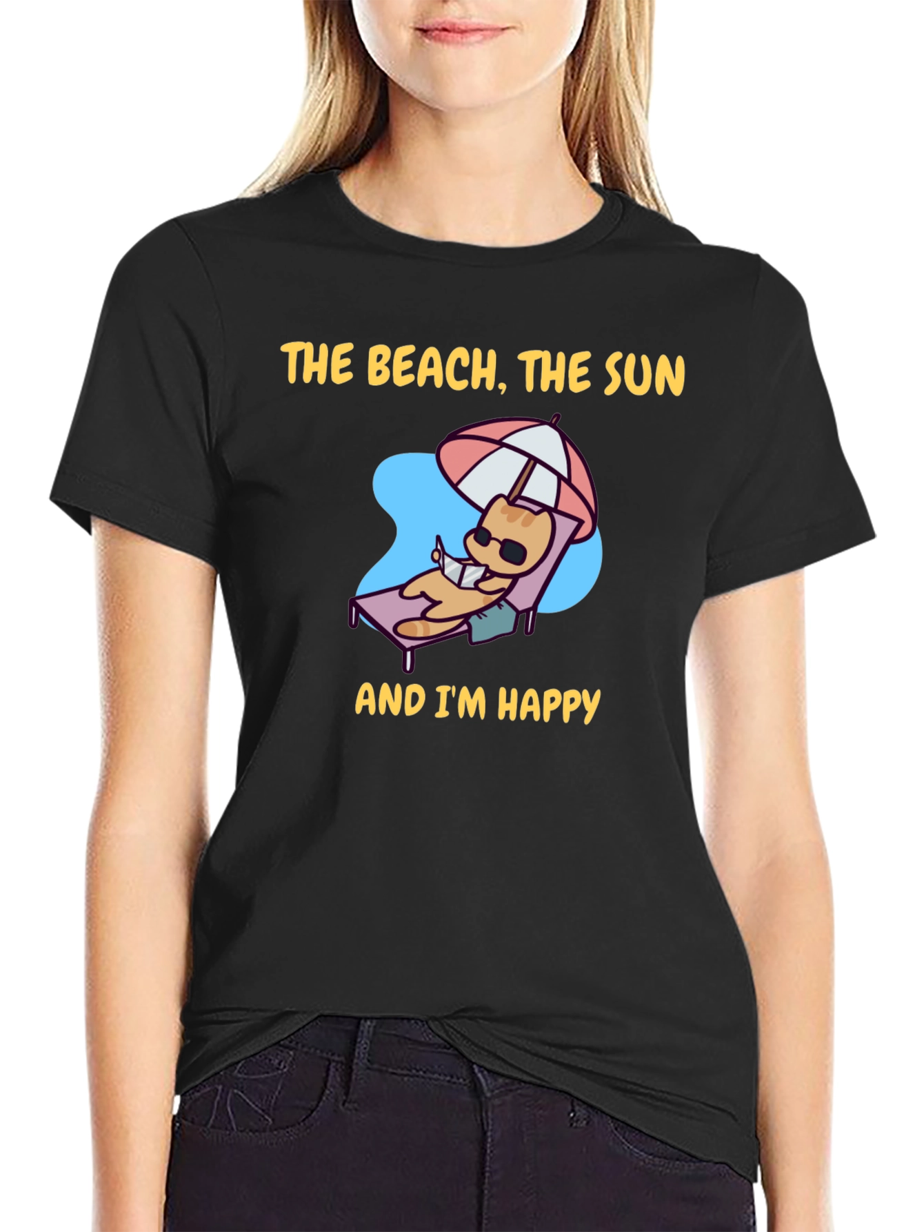 Beach Cat T-Shirt - Vacation Vibes