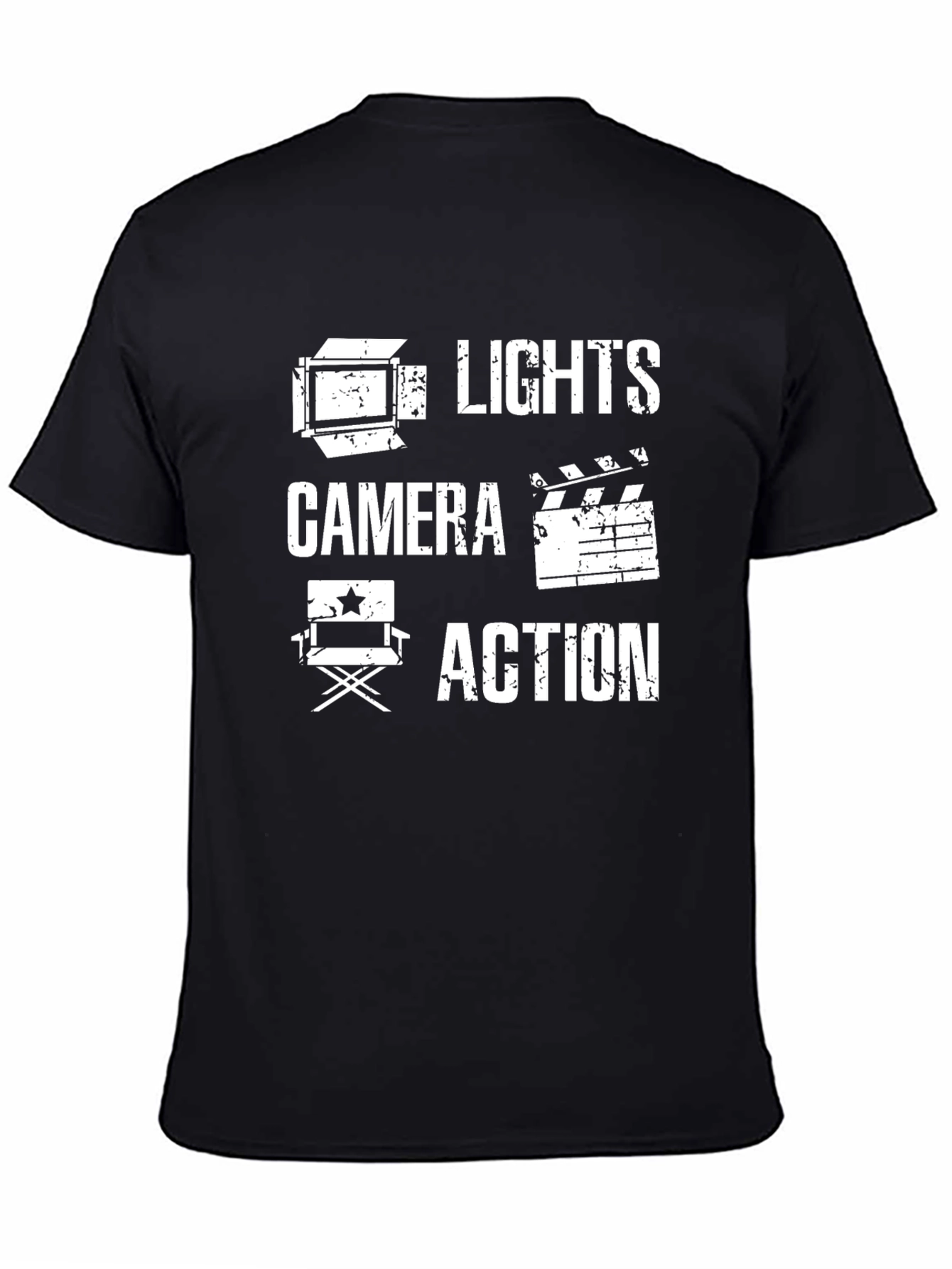 Lights Camera Action Graphic Tee - Movie Lover Shirt