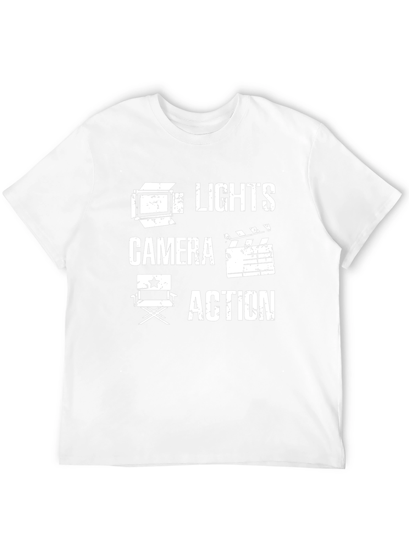 Lights Camera Action Graphic Tee - Movie Lover Shirt