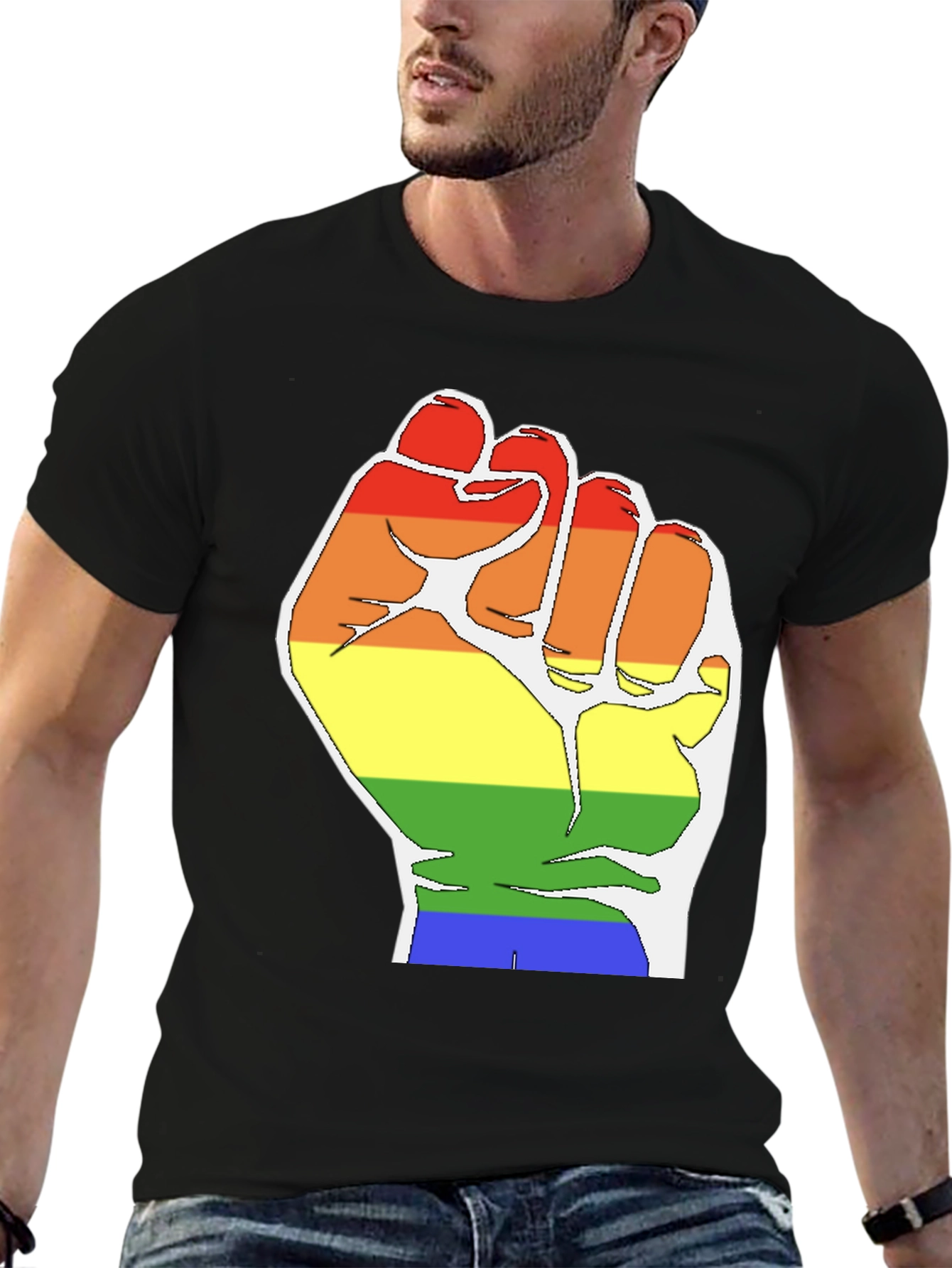 Pride Fist T-Shirt - Black LGBTQ Equality Tee