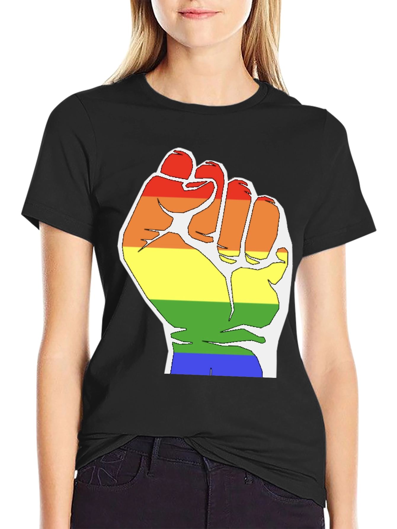 Pride Fist T-Shirt - Black LGBTQ Equality Tee
