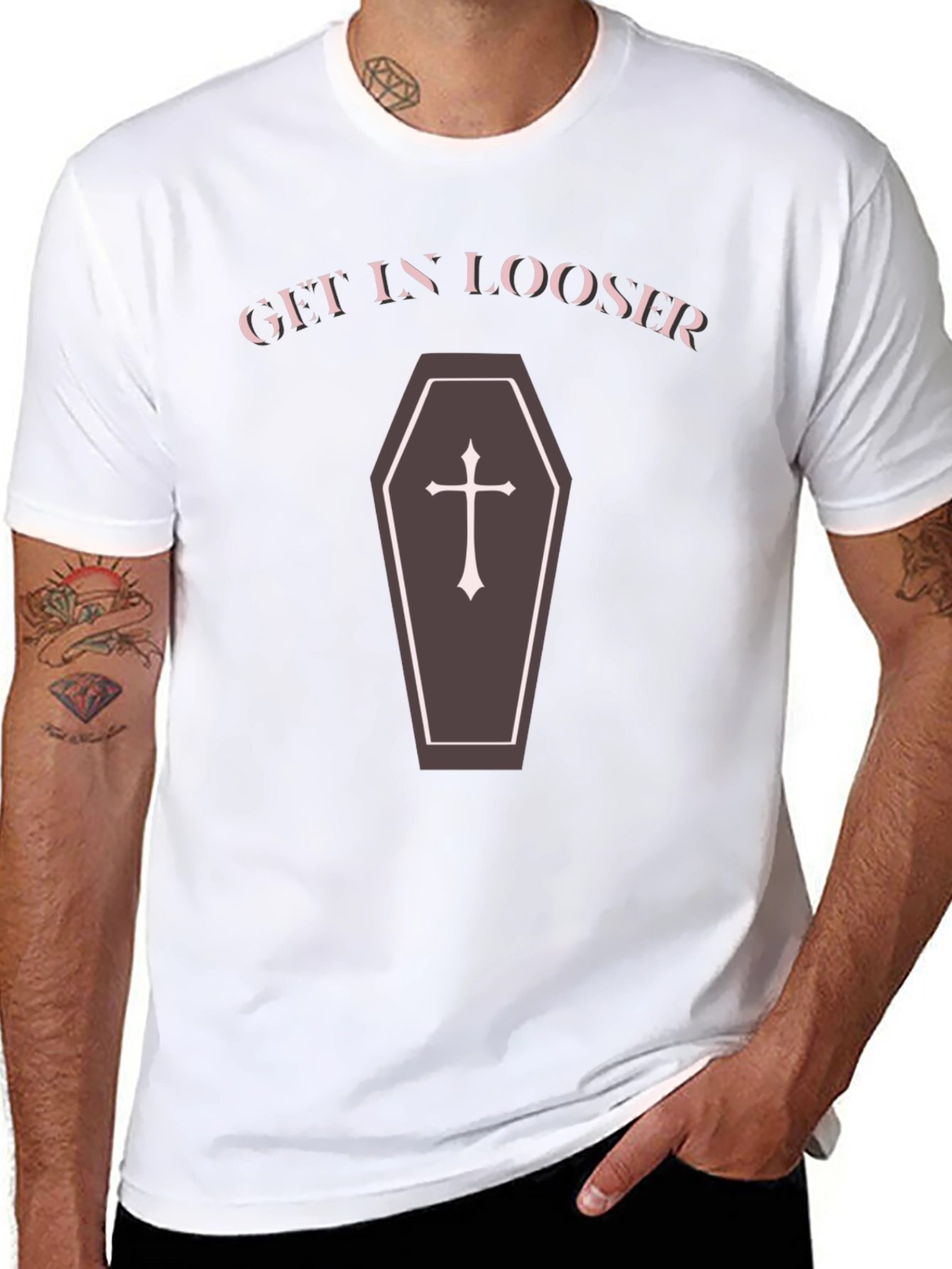 Get In Looser Coffin Graphic Tee