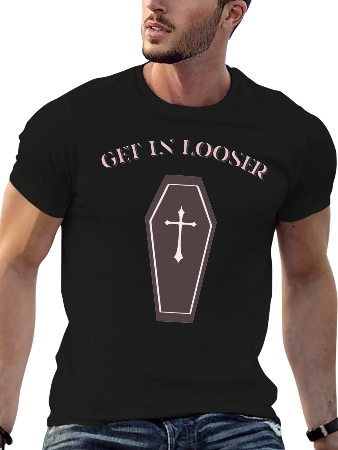 Get In Looser Coffin Graphic Tee