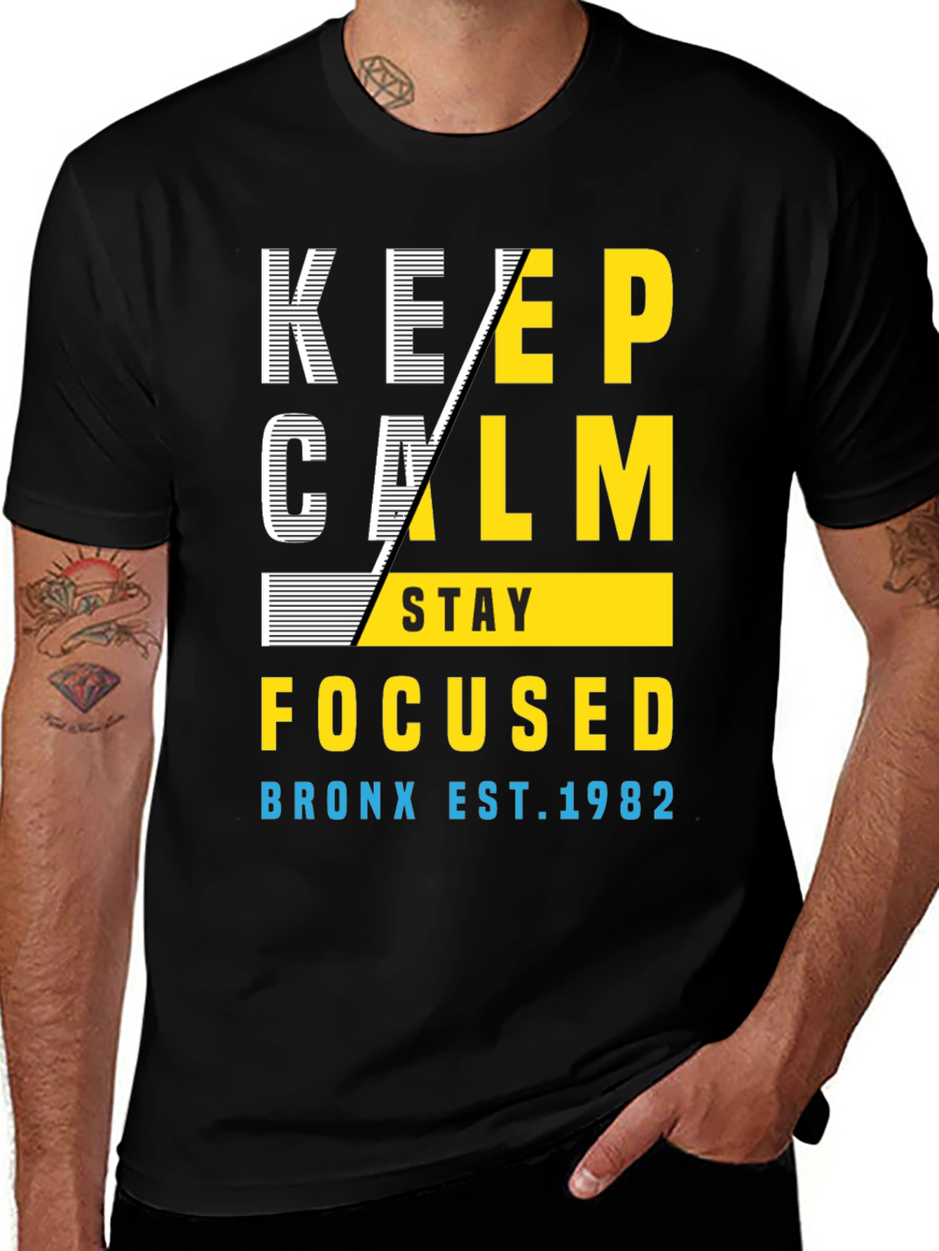 Keep Calm & Stay Focused Graphic T-Shirt