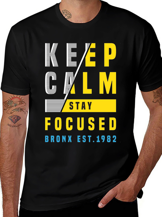 Keep Calm & Stay Focused Graphic T-Shirt