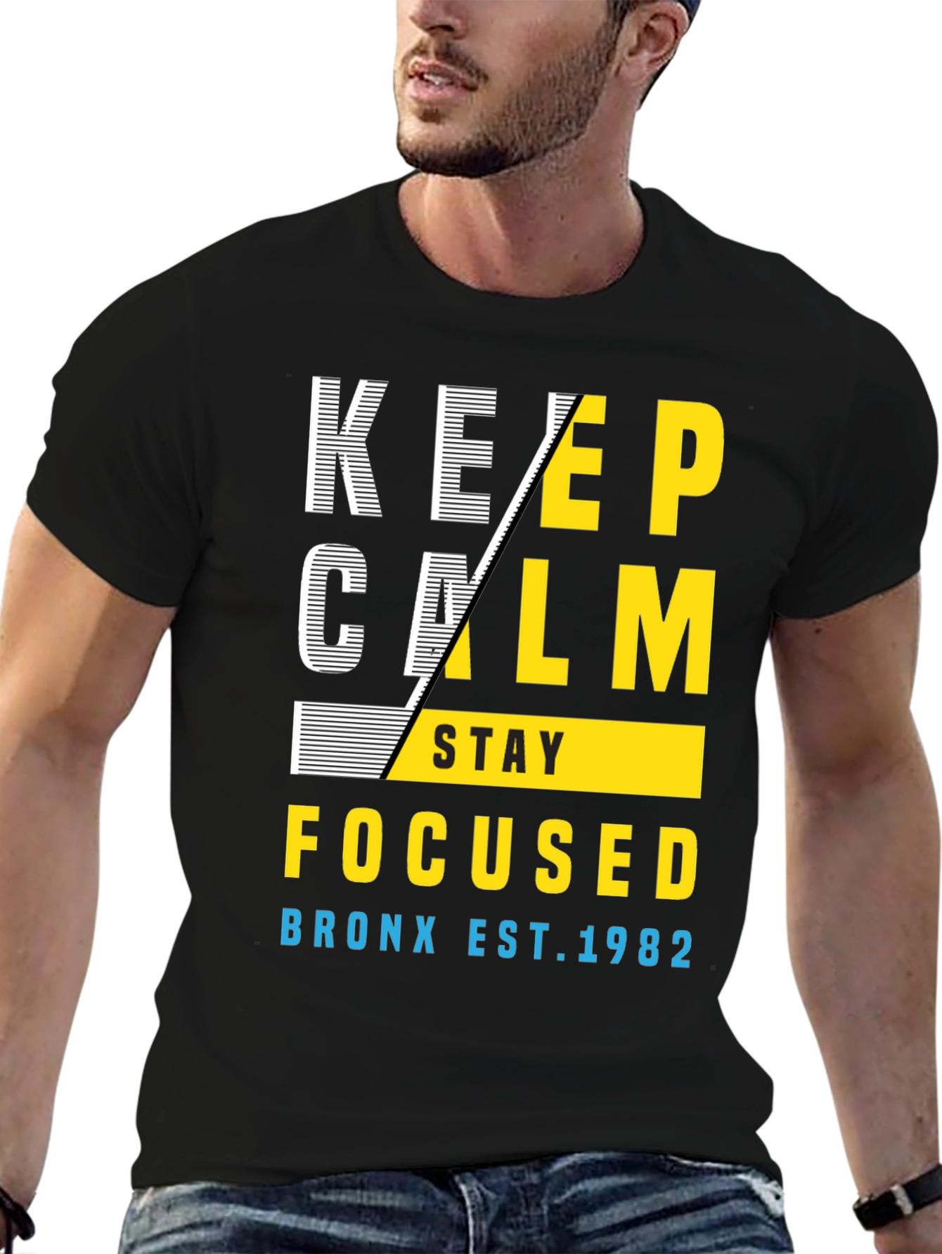 Keep Calm & Stay Focused Graphic T-Shirt