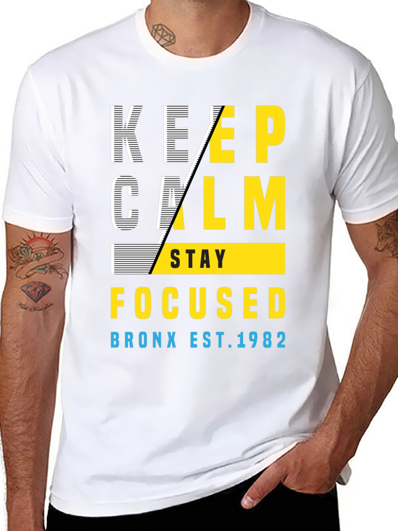 Keep Calm & Stay Focused Graphic T-Shirt