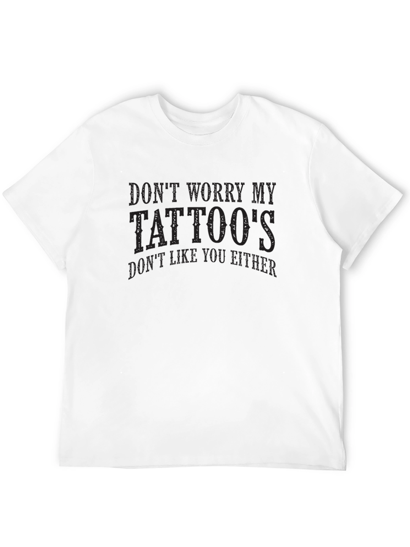 Dont Worry My Tattoos Mens Black Graphic Tee
