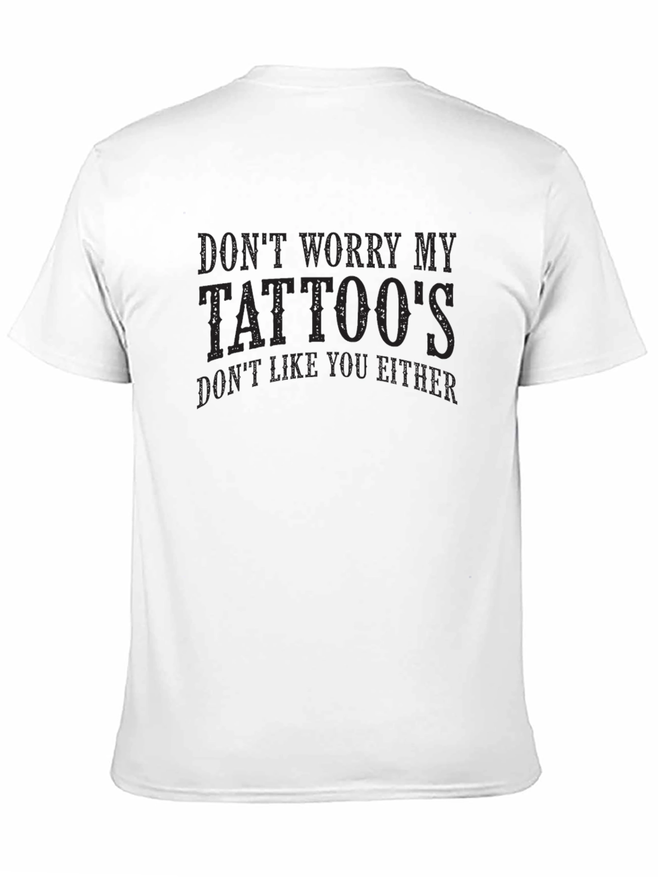Dont Worry My Tattoos Mens Black Graphic Tee