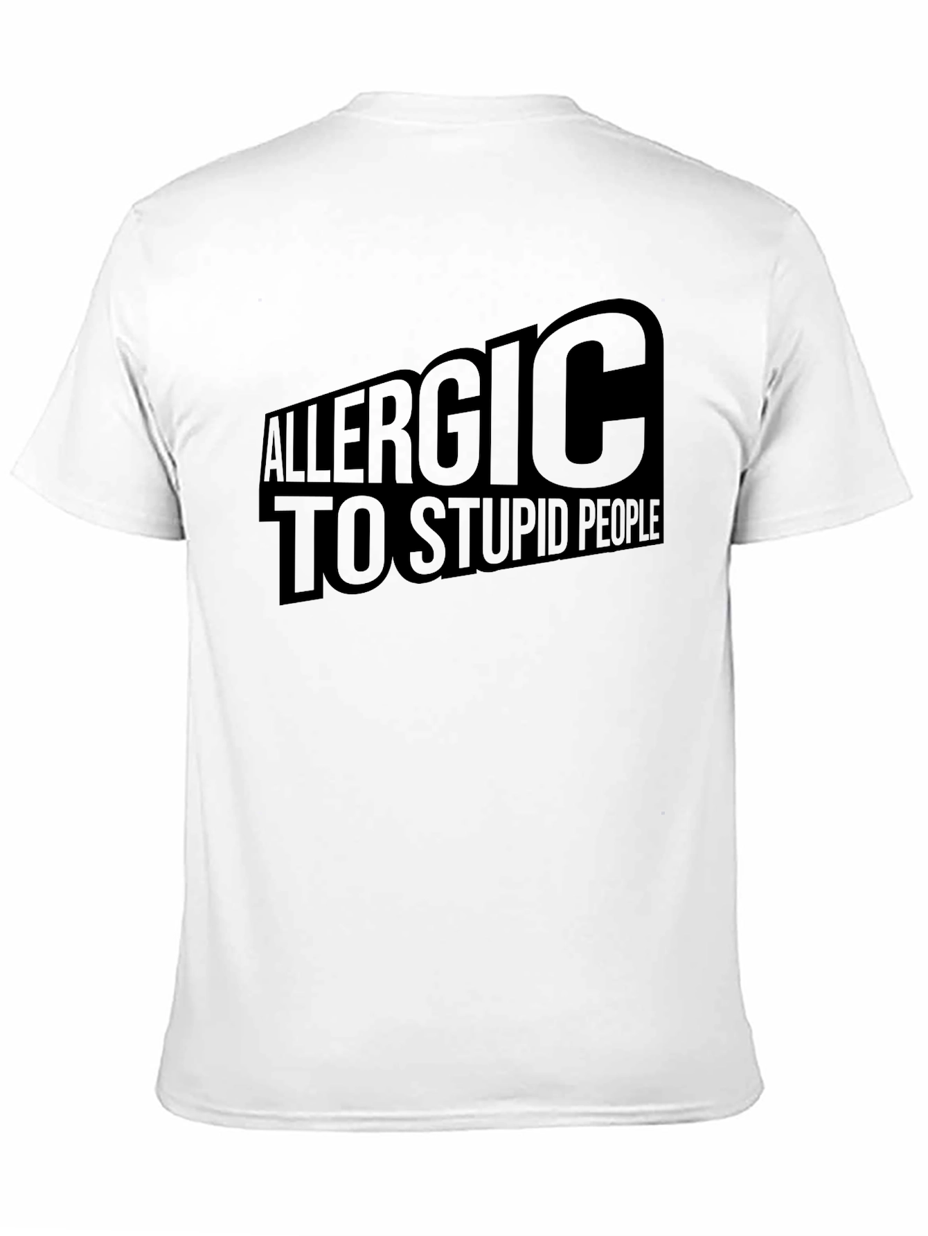 Allergic to Stupid People Black Graphic T-Shirt