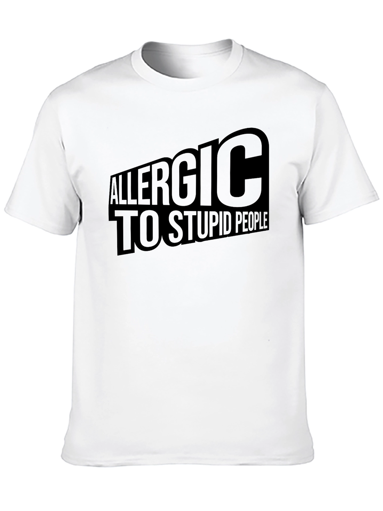 Allergic to Stupid People Black Graphic T-Shirt
