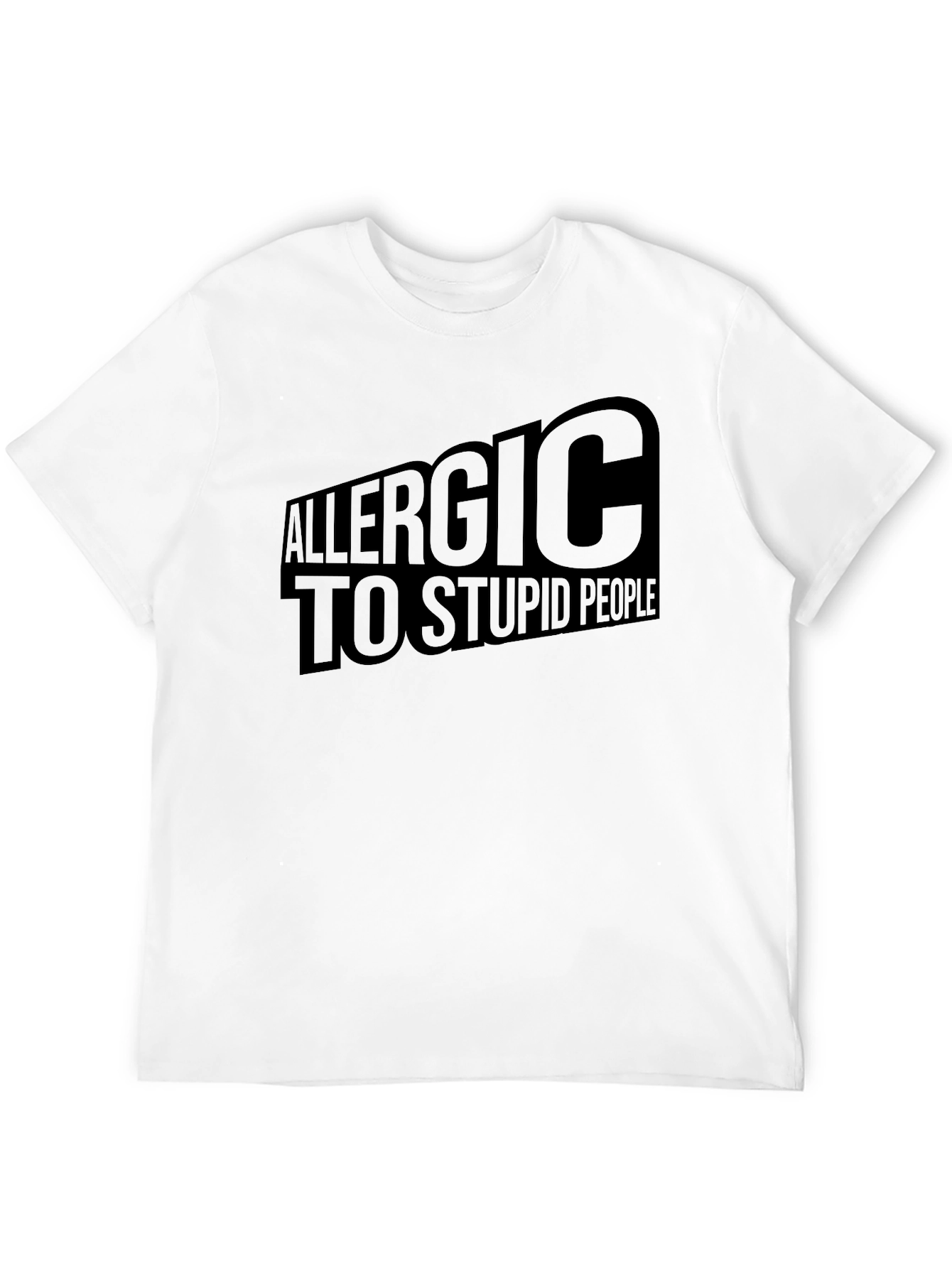 Allergic to Stupid People Black Graphic T-Shirt