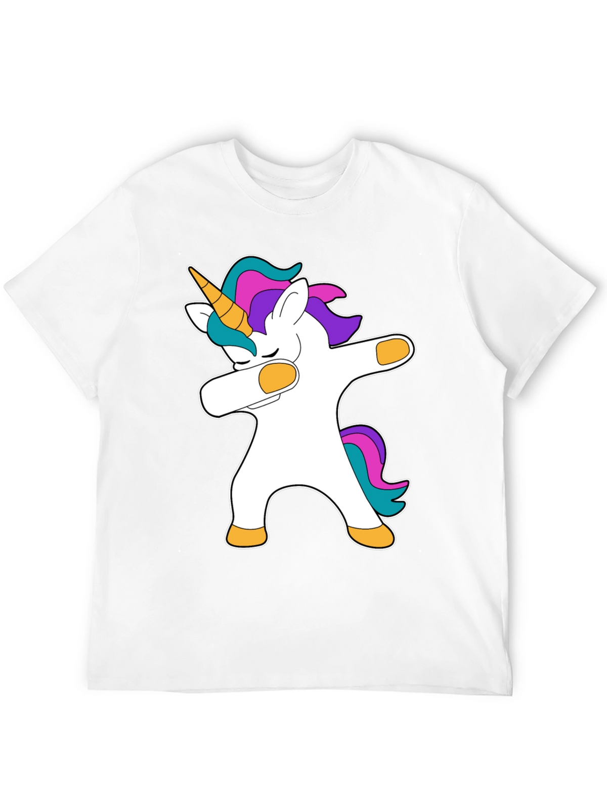Dabbing Unicorn Black T-Shirt