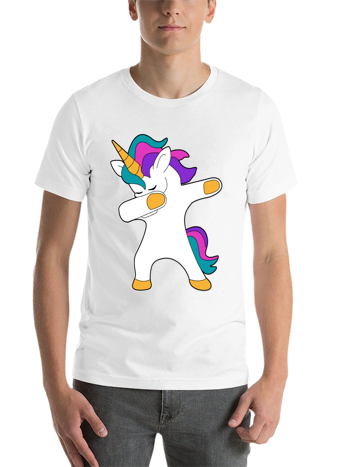 Dabbing Unicorn Black T-Shirt