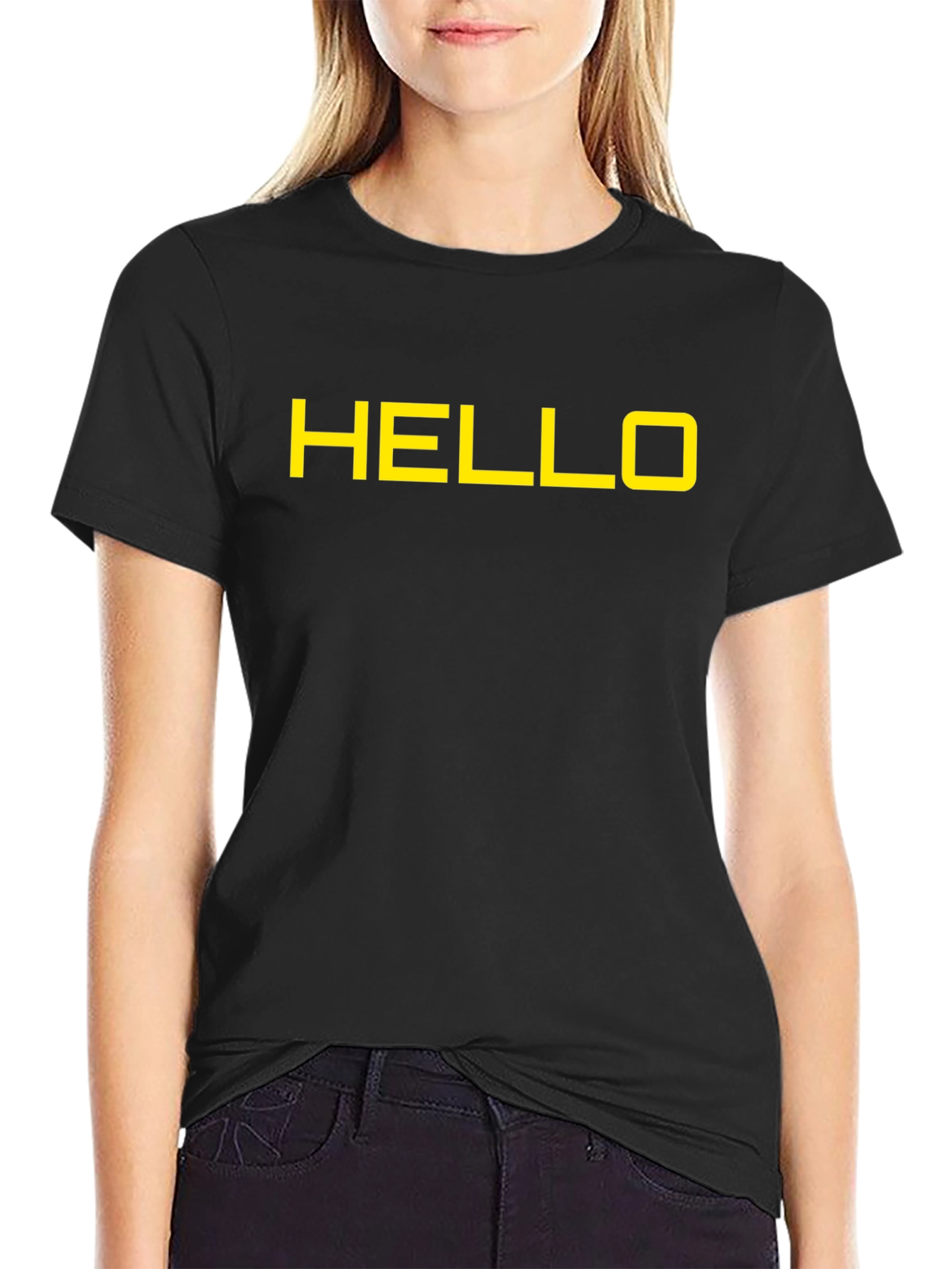 HELLO Graphic Print T-Shirt - Casual Comfort