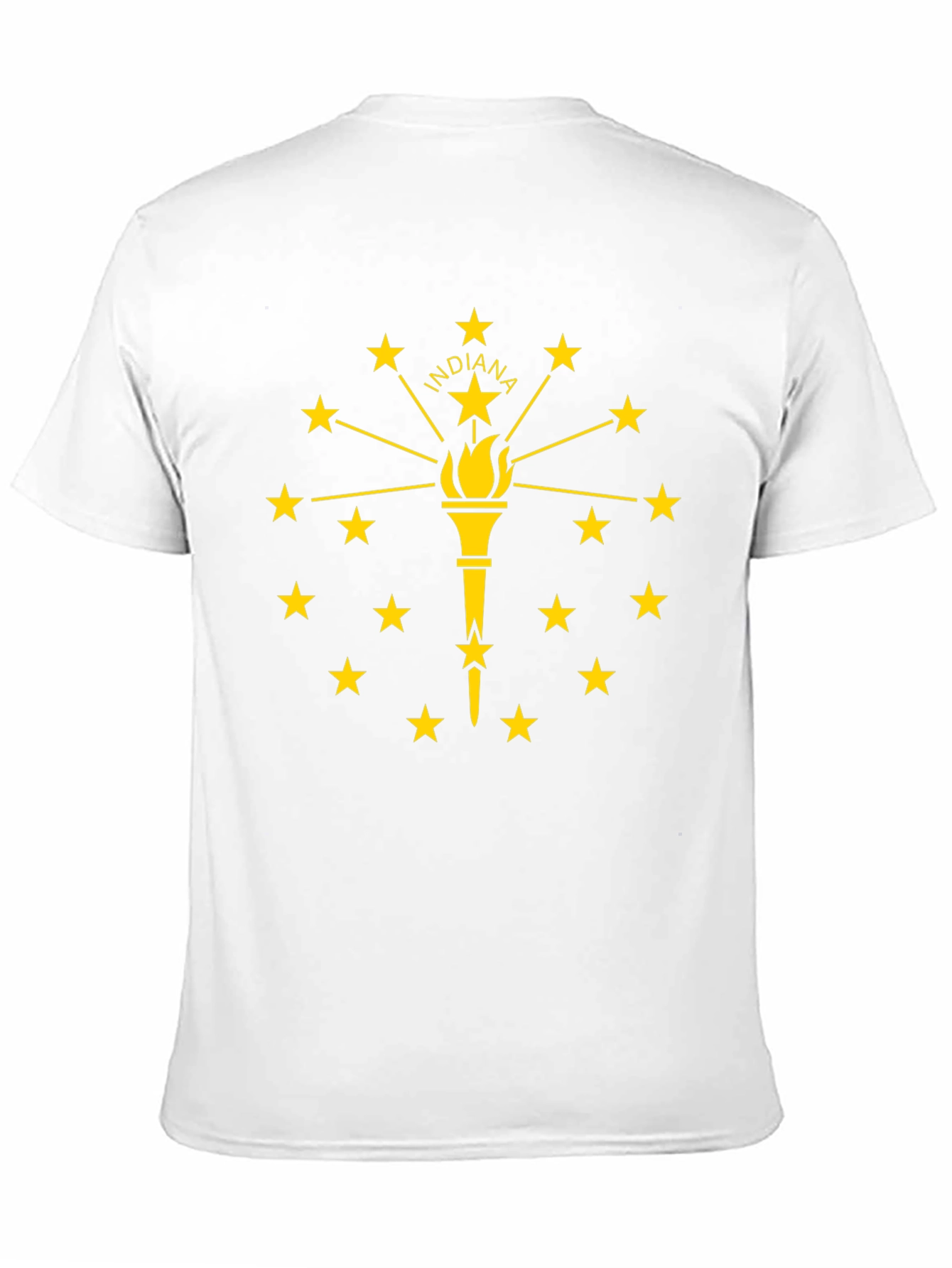 Indiana State Flag Graphic Tee - Black Cotton