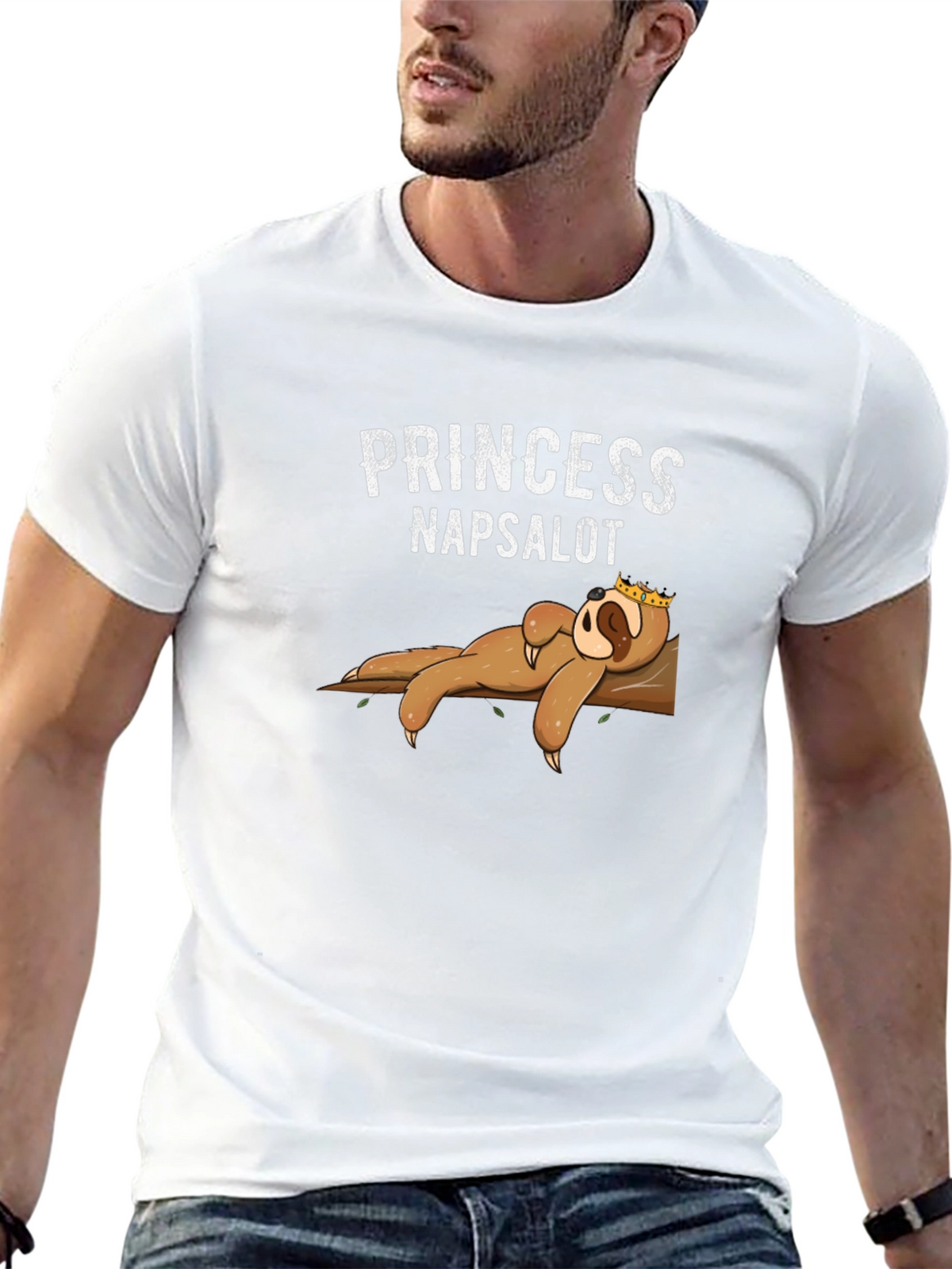 Princess Napsalot Sloth T-Shirt - Funny Lazy Sleep Tee