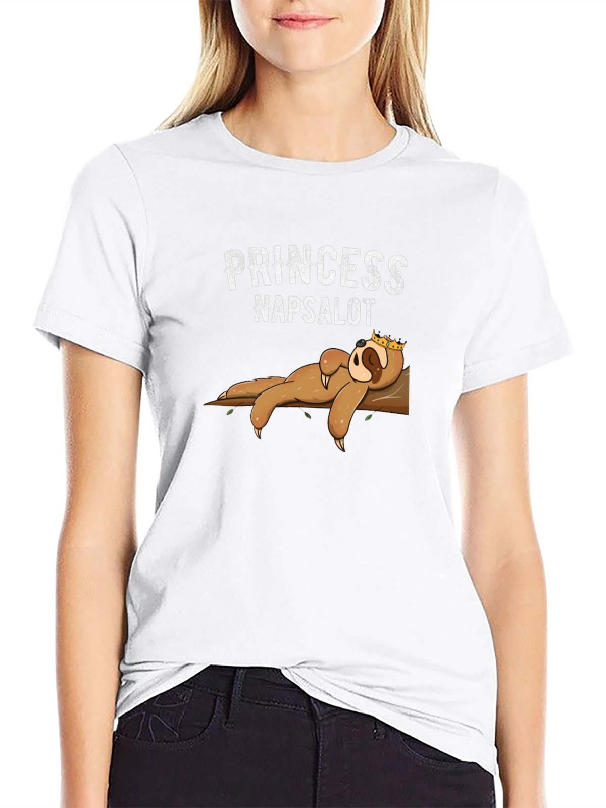 Princess Napsalot Sloth T-Shirt - Funny Lazy Sleep Tee