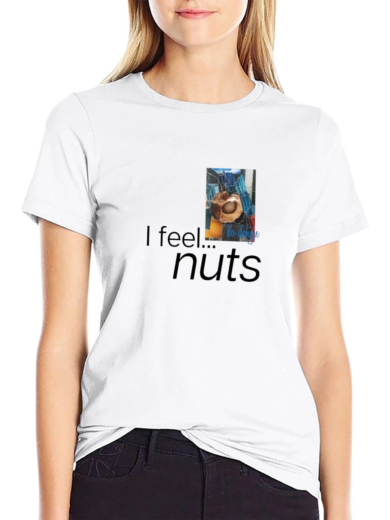I Feel...Nuts Black T-Shirt - Quirky Graphic Tee