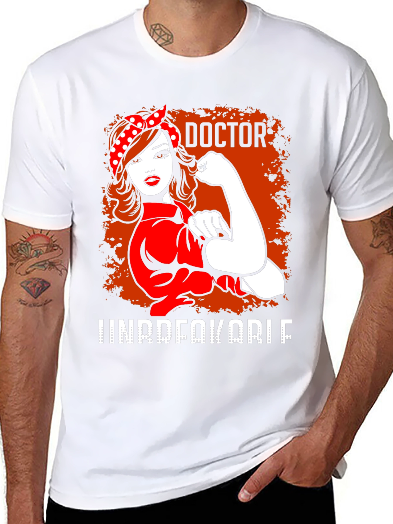 Doctor Unbreakable T-Shirt - Rosie the Riveter Style