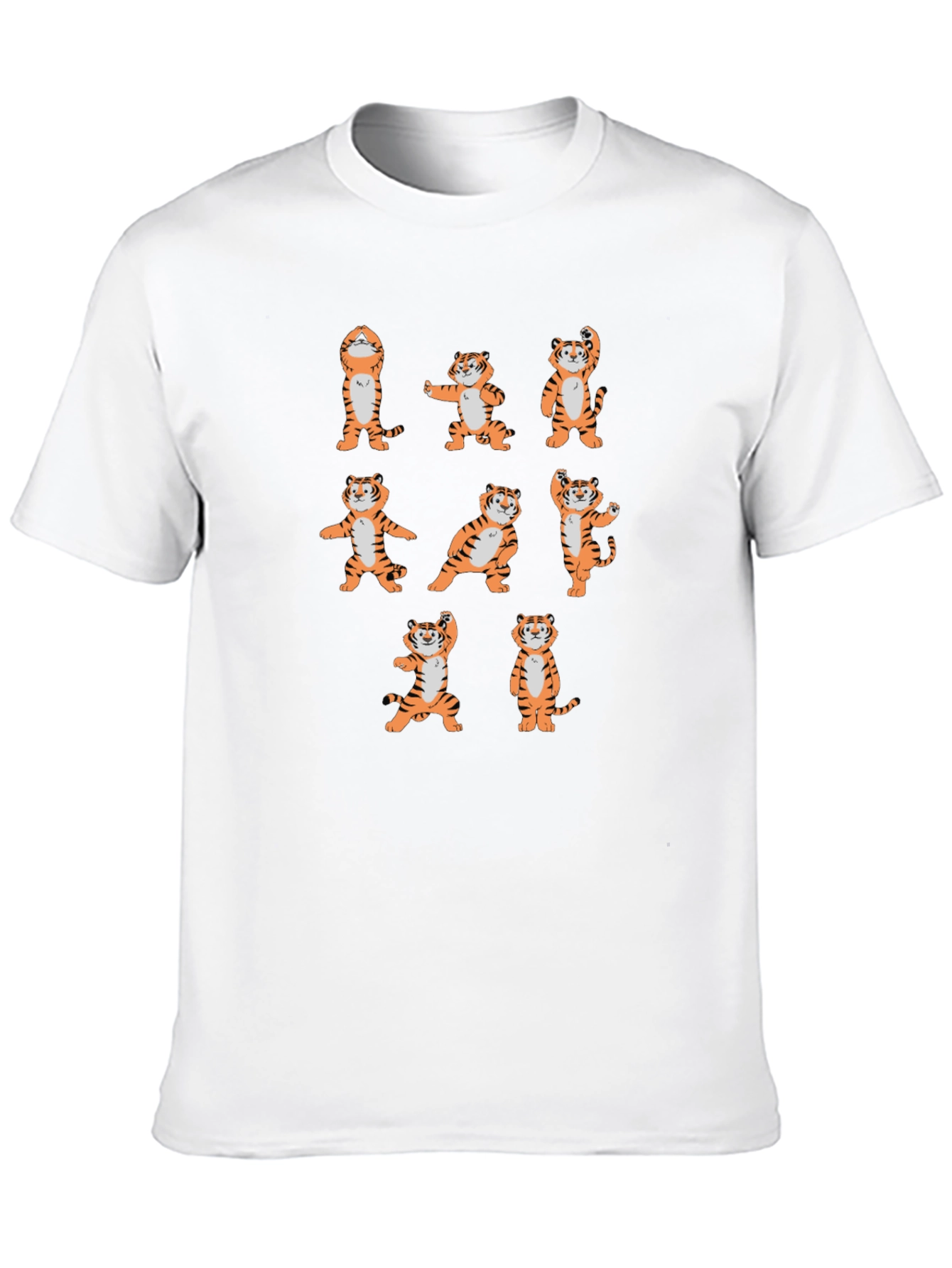 Yoga Tiger Graphic Tee - Black Cotton T-Shirt